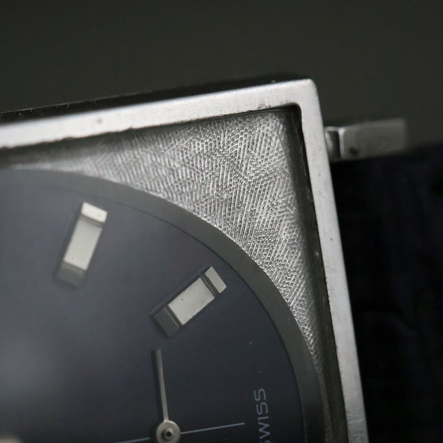 Longines Tank - 10K White Gold Filled, Black Dial