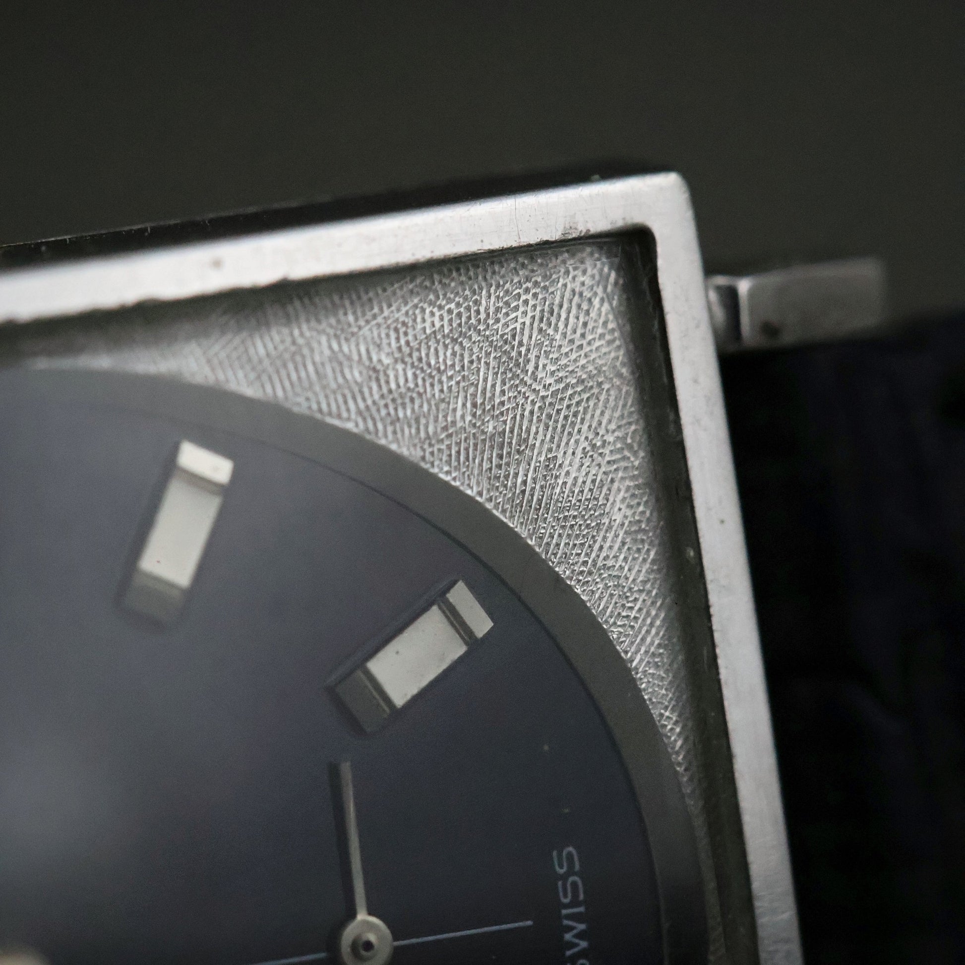 Longines Tank - 10K White Gold Filled, Black Dial