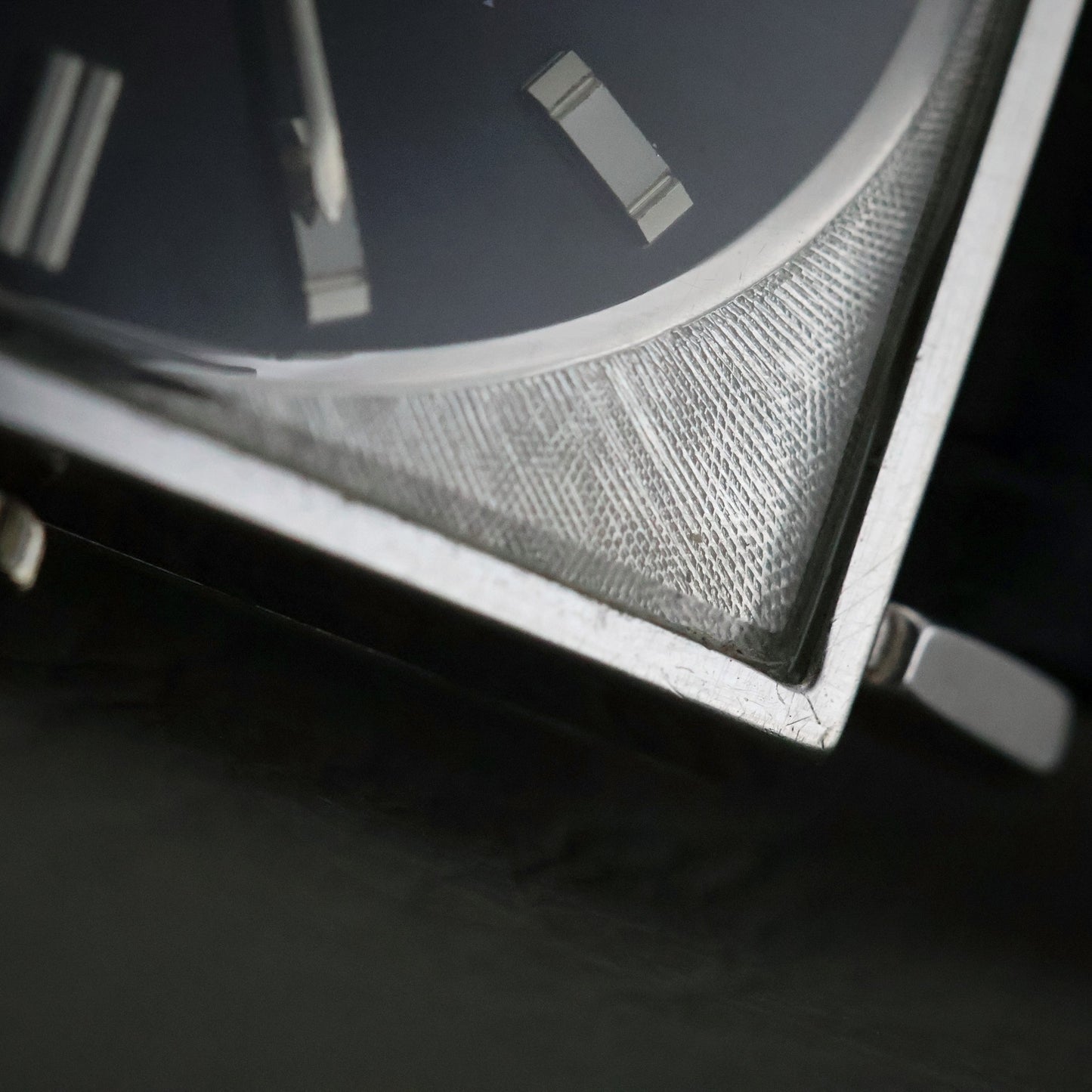 Longines Tank - 10K White Gold Filled, Black Dial