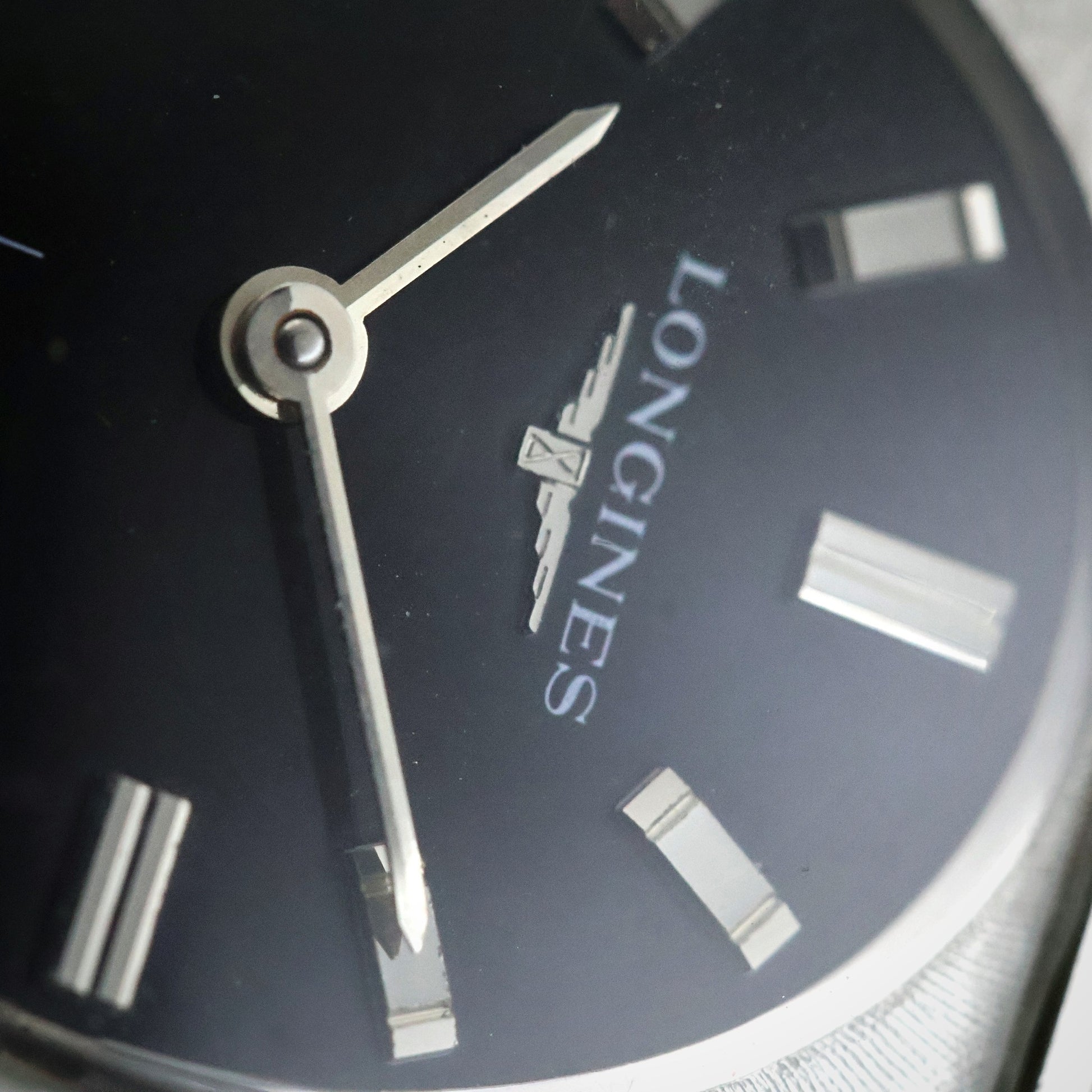 Longines Tank - 10K White Gold Filled, Black Dial