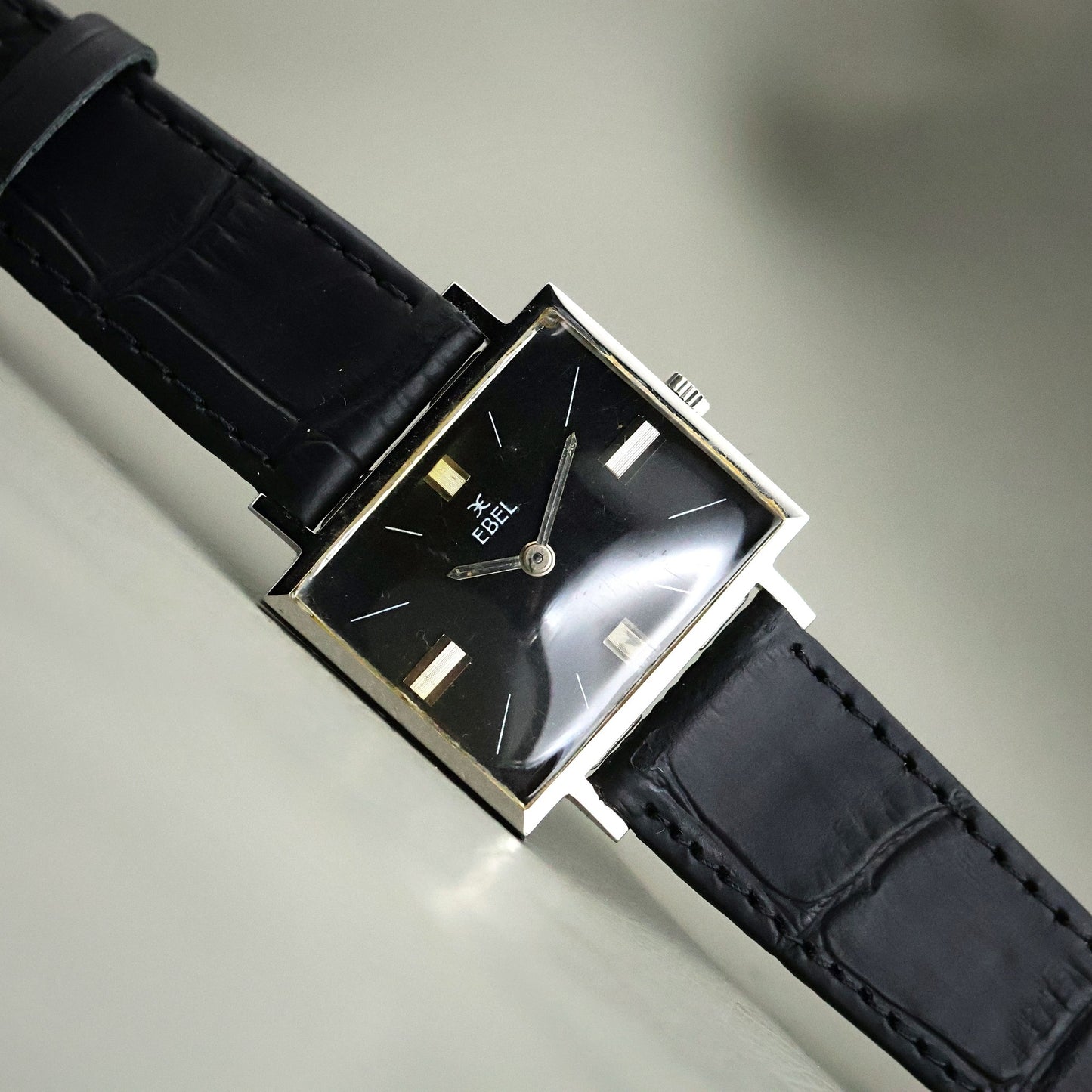 Ebel Square - Black Dial, Architectural Case