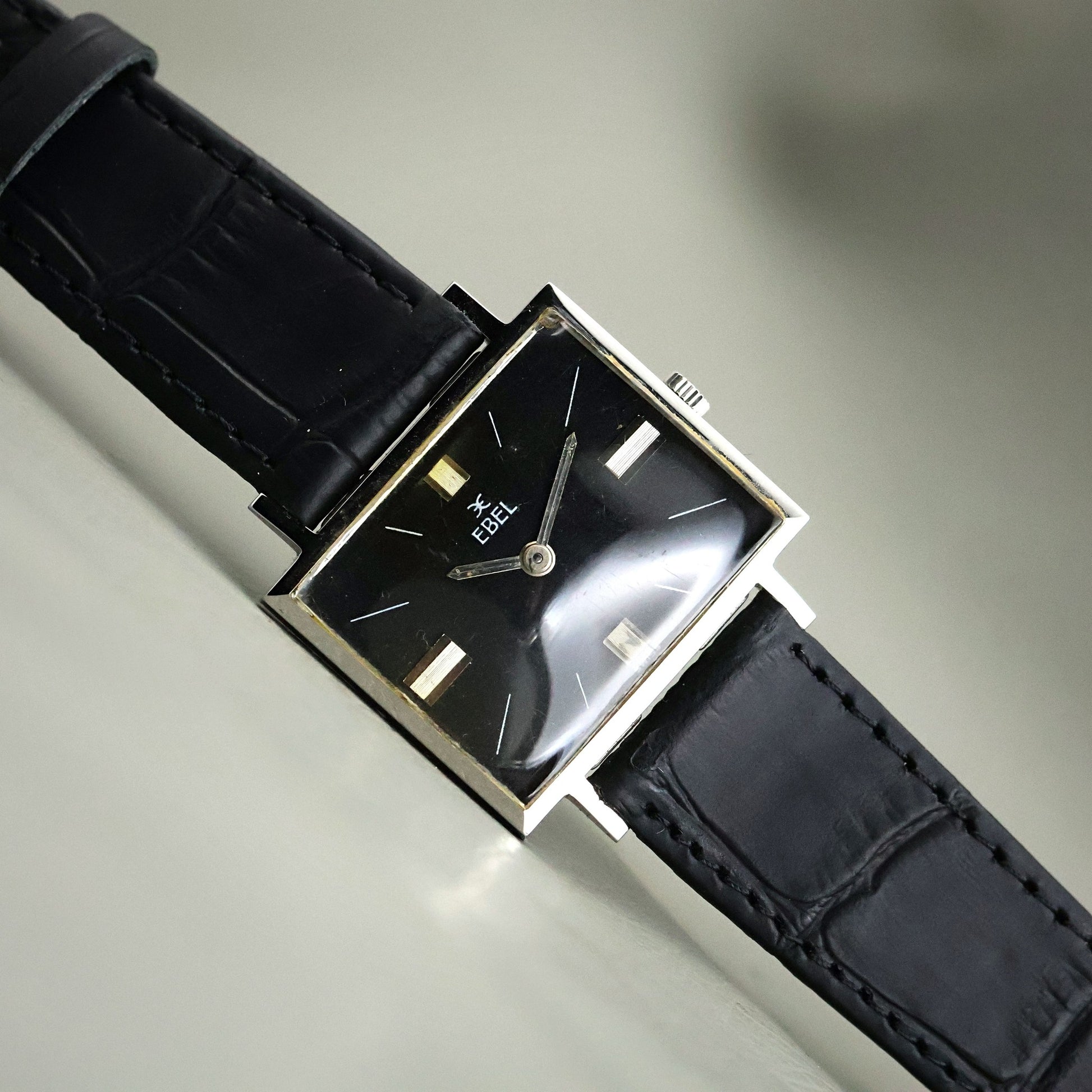 Ebel Square - Black Dial, Architectural Case