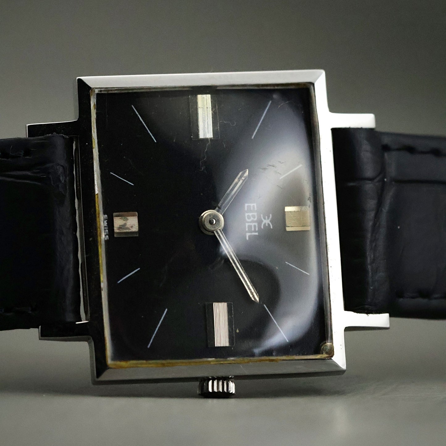 Ebel Square - Black Dial, Architectural Case