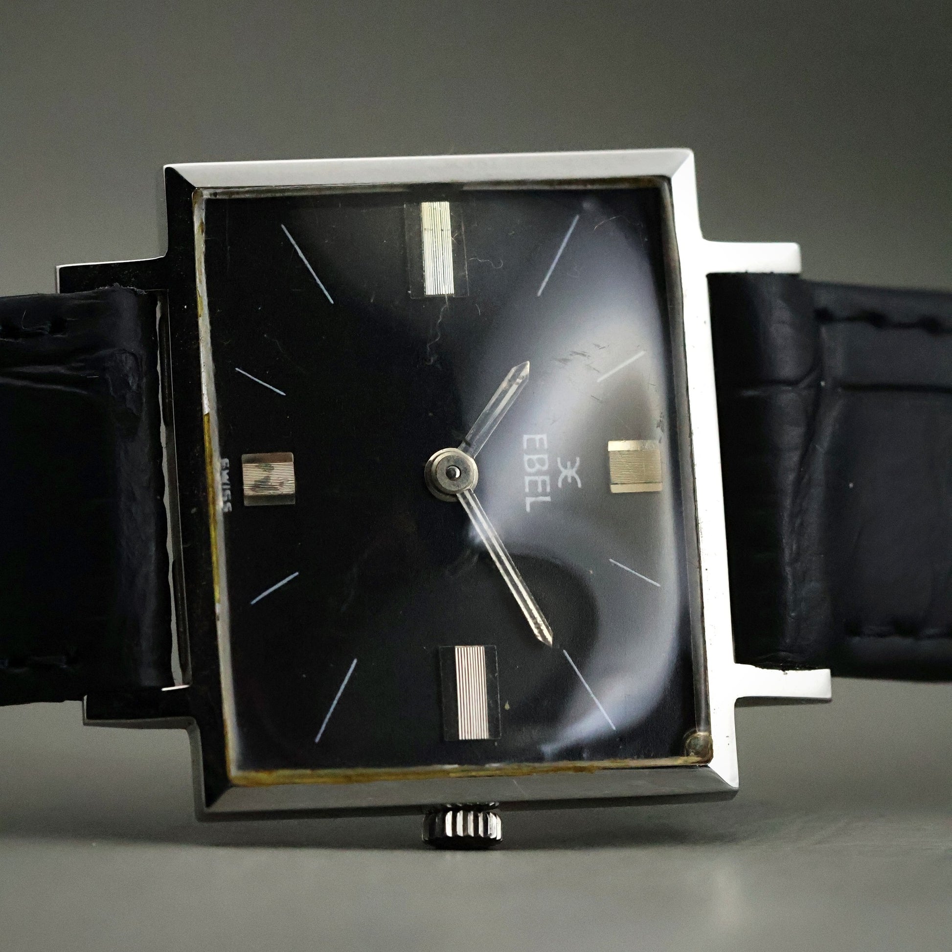 Ebel Square - Black Dial, Architectural Case