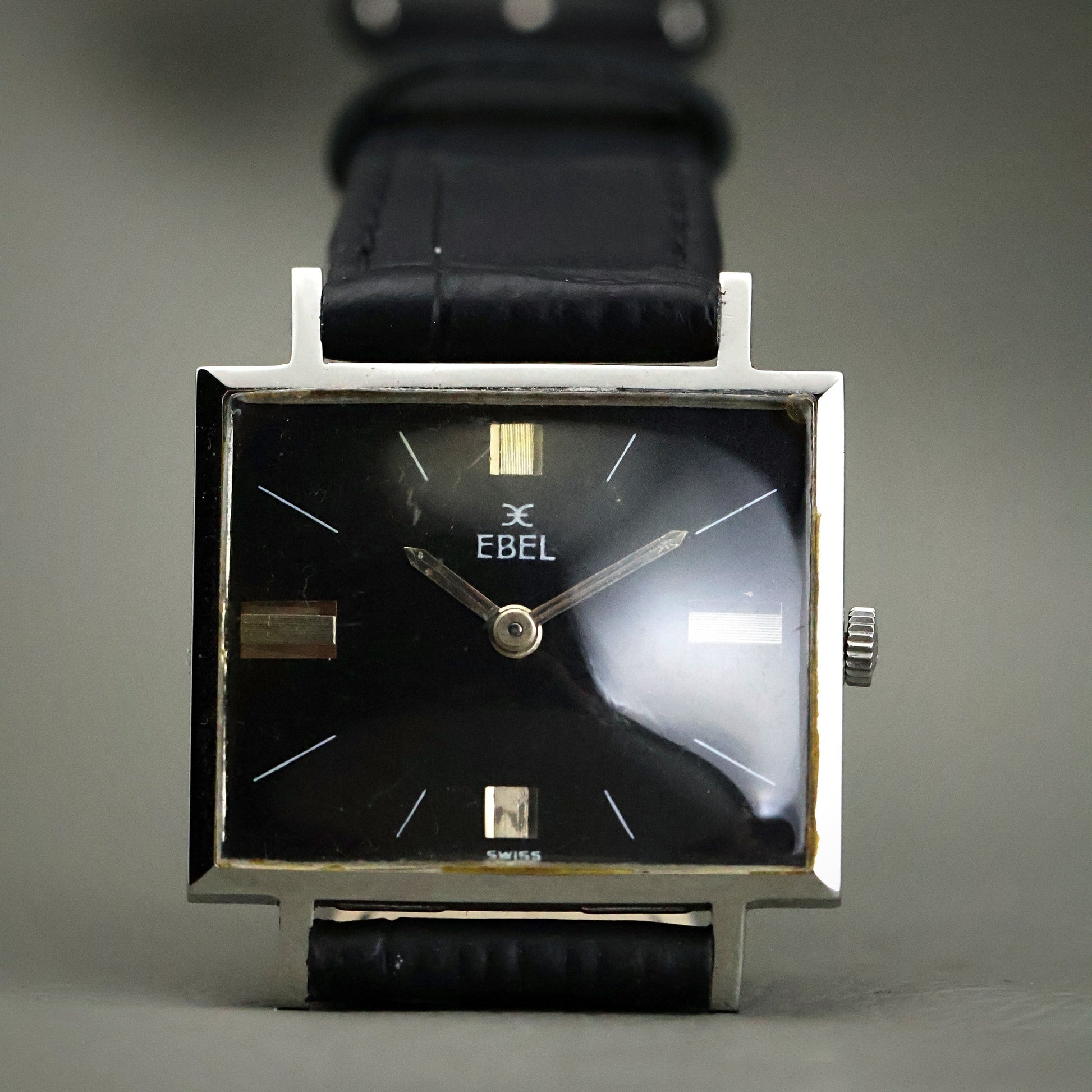 Ebel Square - Black Dial, Architectural Case