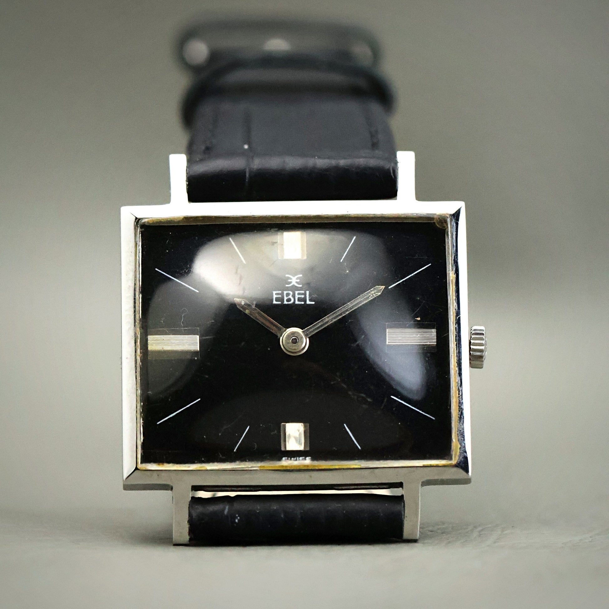 Ebel Square - Black Dial, Architectural Case