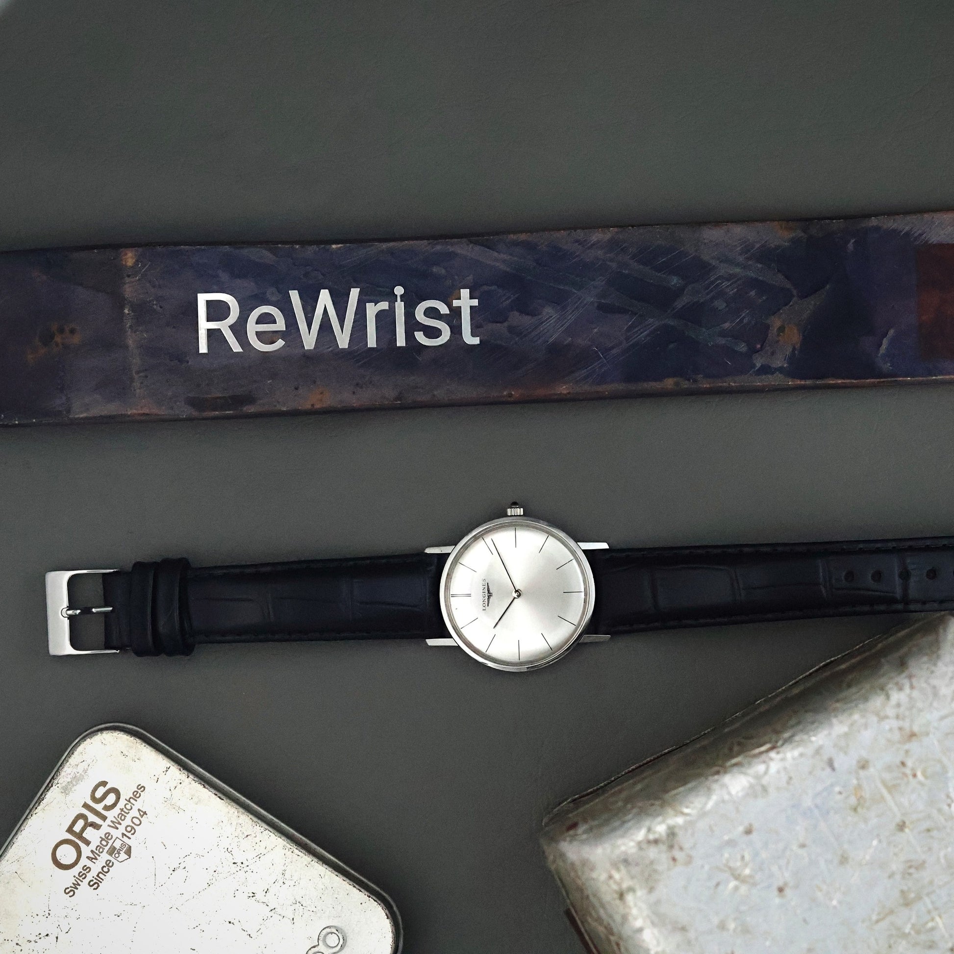 Longines Ultra-Thin Dress - NOS Silver Sunburst