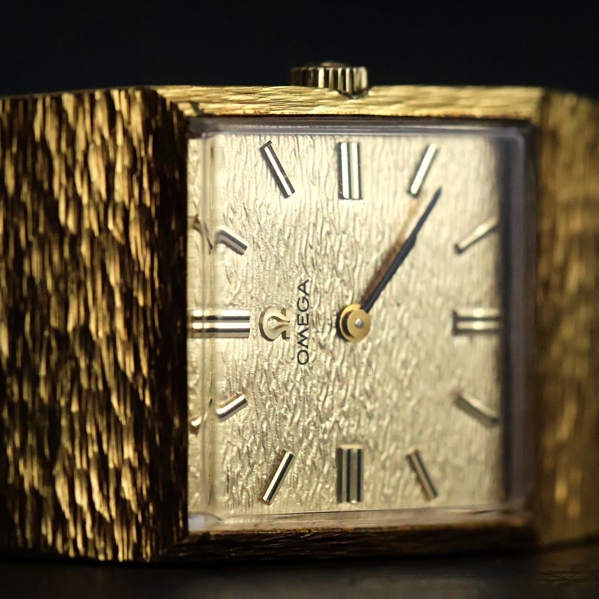Omega Gold Dress Watch | Square Case | Gold Mesh Bracelet