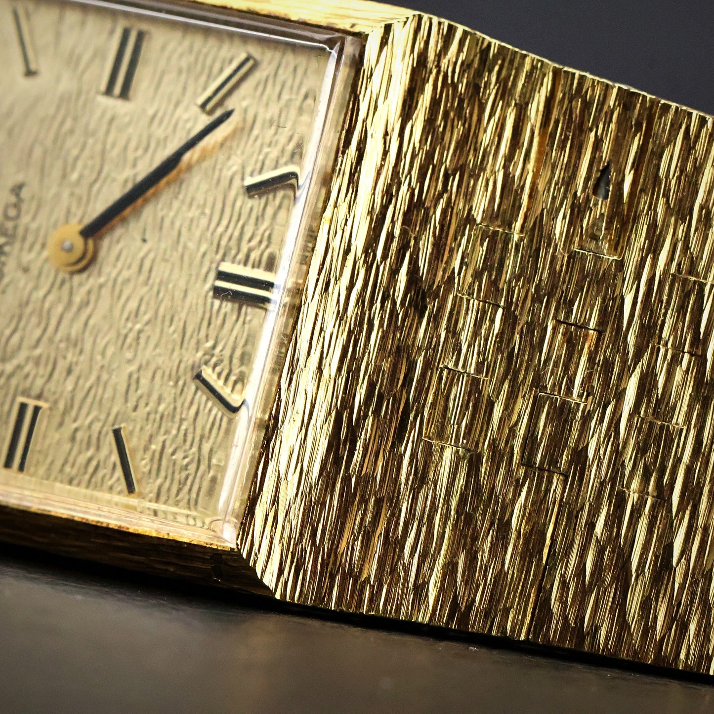 Omega Gold Dress Watch | Square Case | Gold Mesh Bracelet