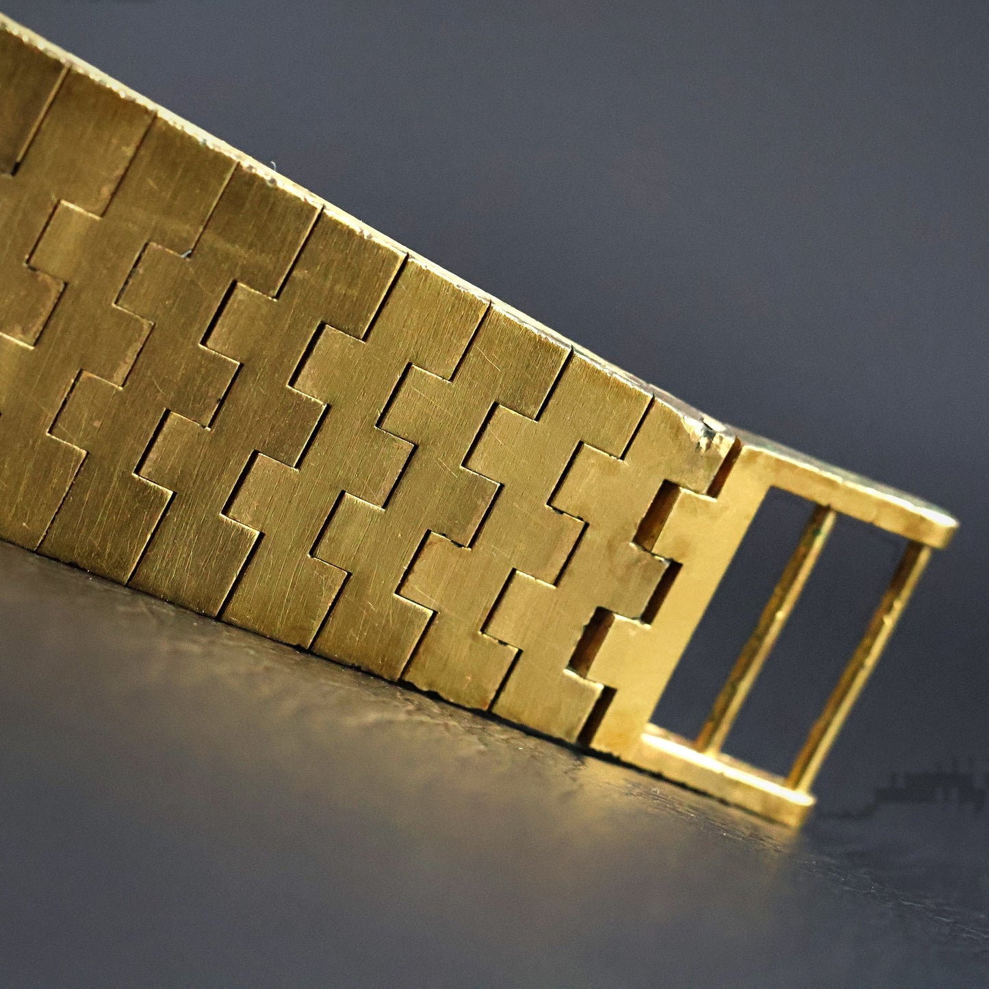 Omega Gold Dress Watch | Square Case | Gold Mesh Bracelet