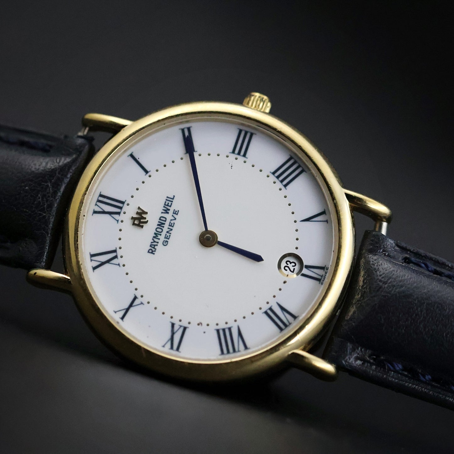 Raymond Weil Dress Watch | Gold Tone | White Roman Dial | Date