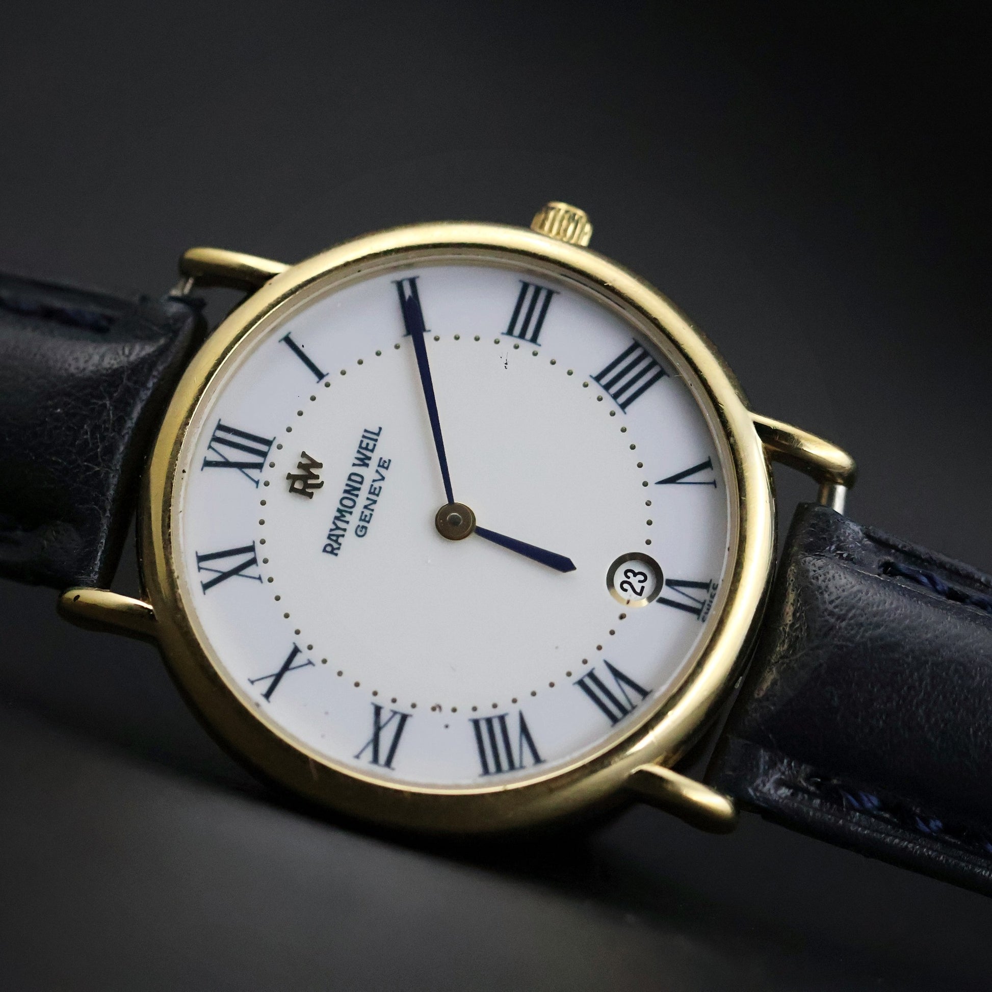 Raymond Weil Dress Watch | Gold Tone | White Roman Dial | Date