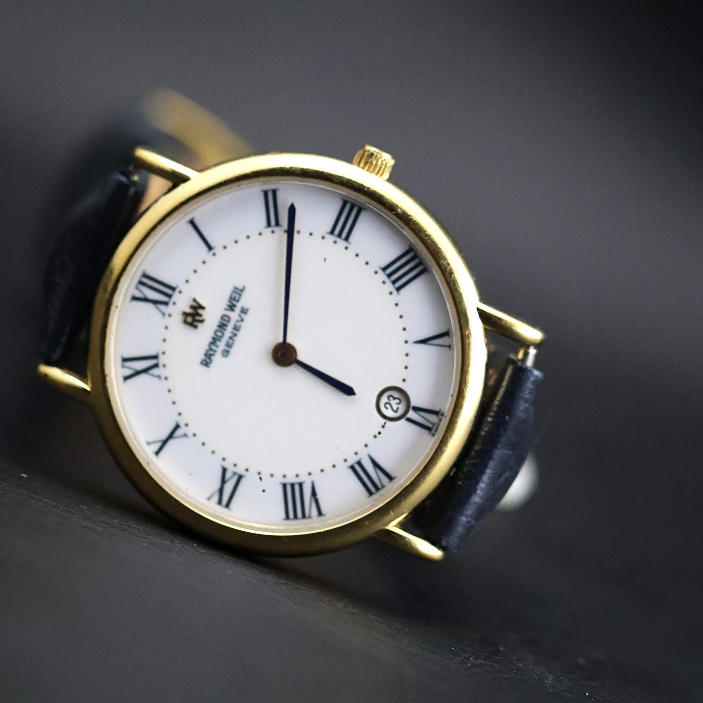 Raymond Weil Dress Watch | Gold Tone | White Roman Dial | Date