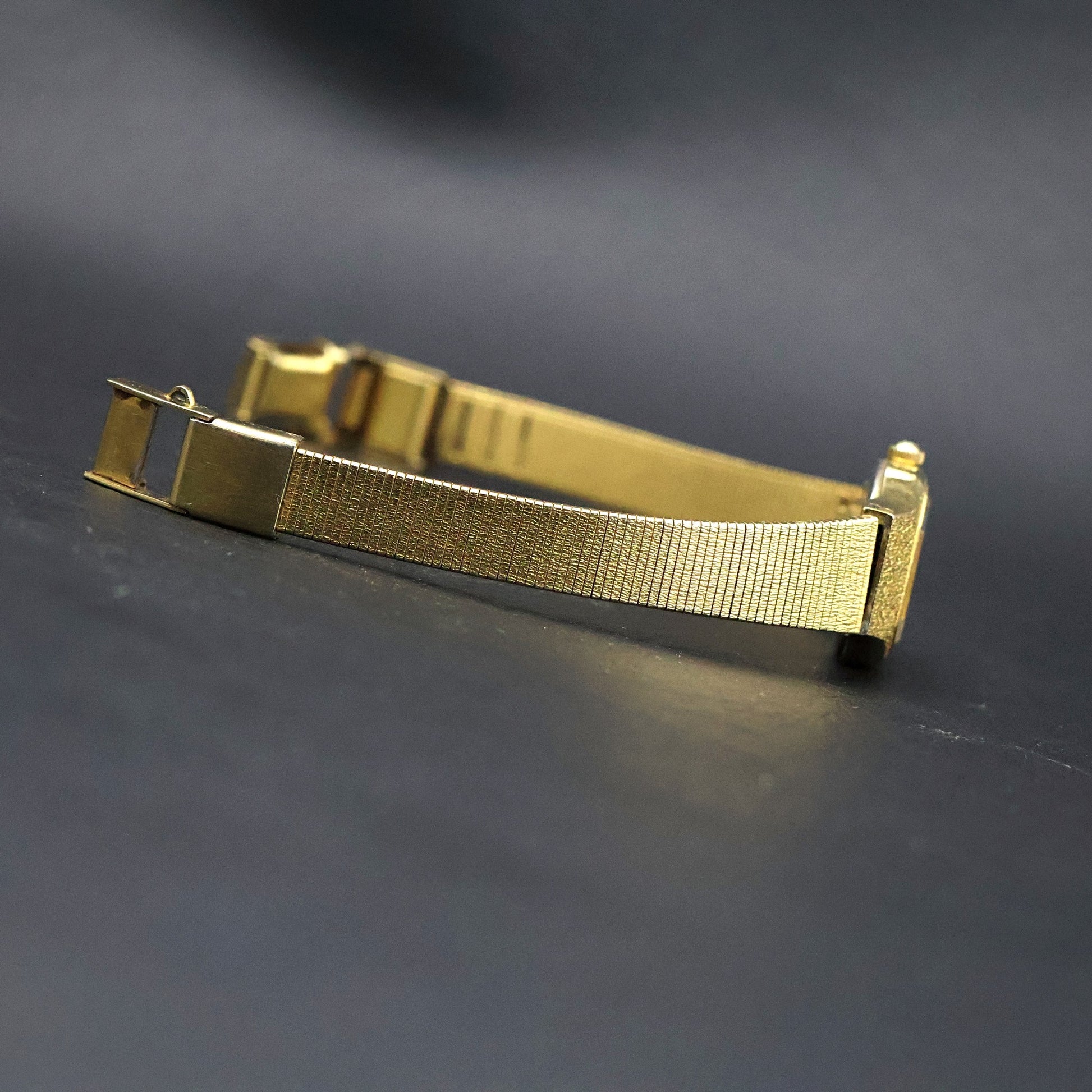 Seiko Ladies Octagonal Dress Watch | Black Dial | Gold Mesh