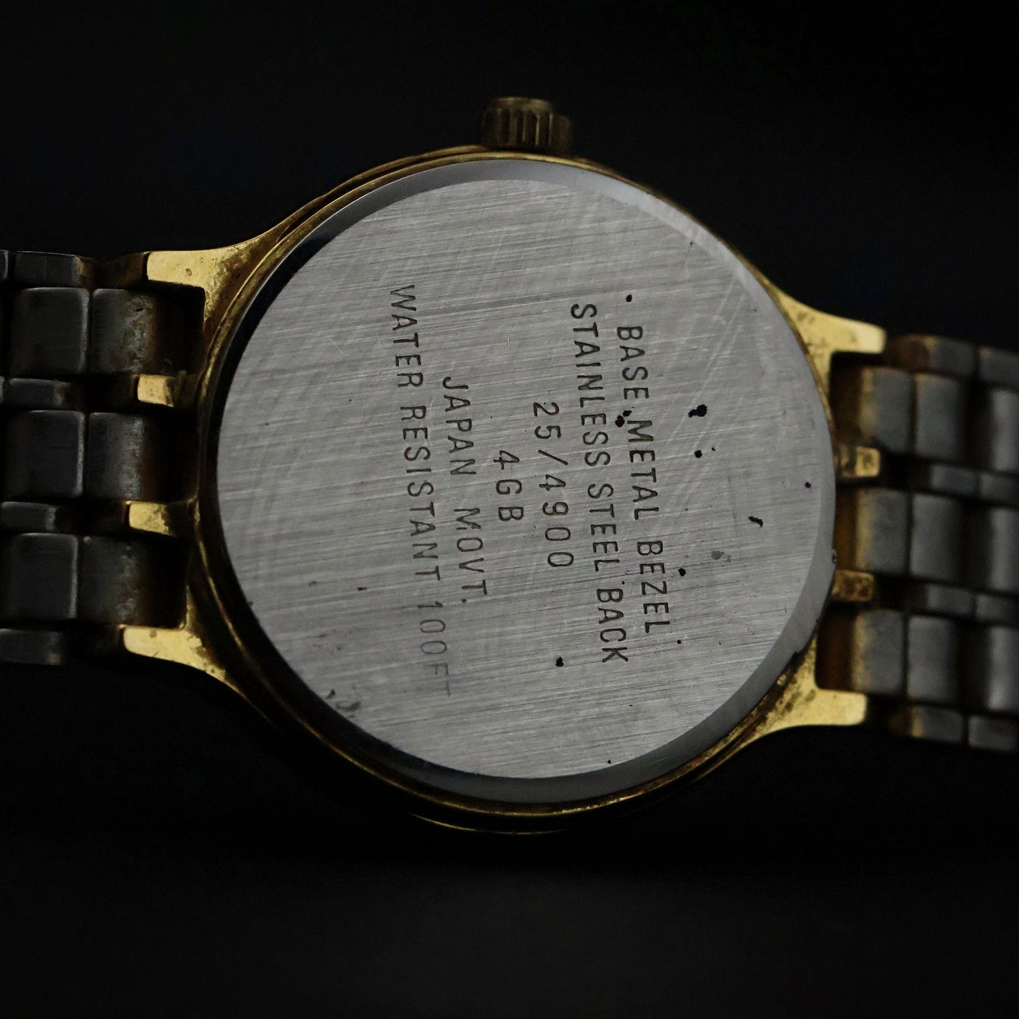 Armitron Diamond Quartz | Gold Tone | Black Dial
