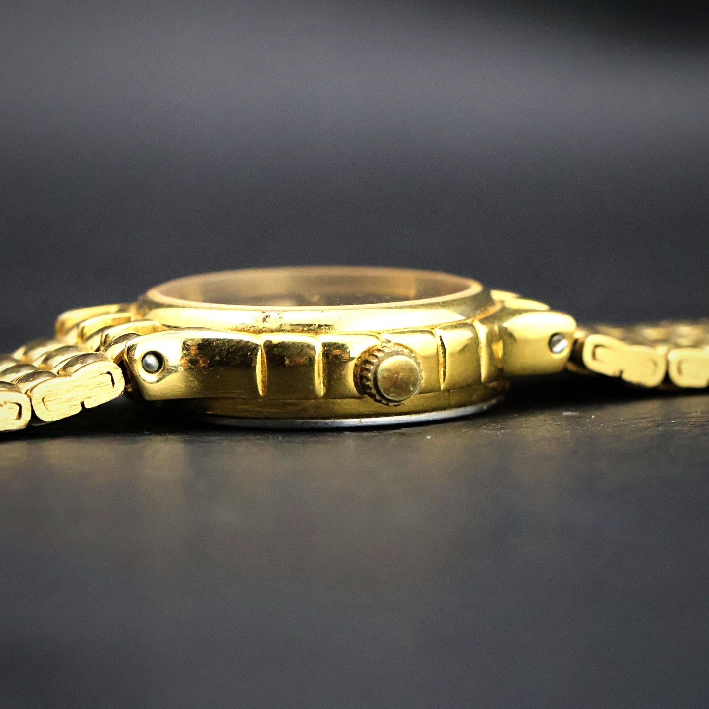 Armitron Diamond Quartz | Gold Tone | Black Dial