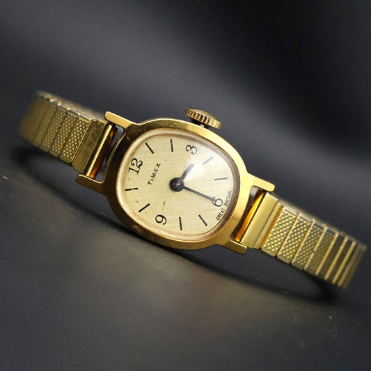 Timex Ladies Oval Cushion Dress Watch | Cream Dial
