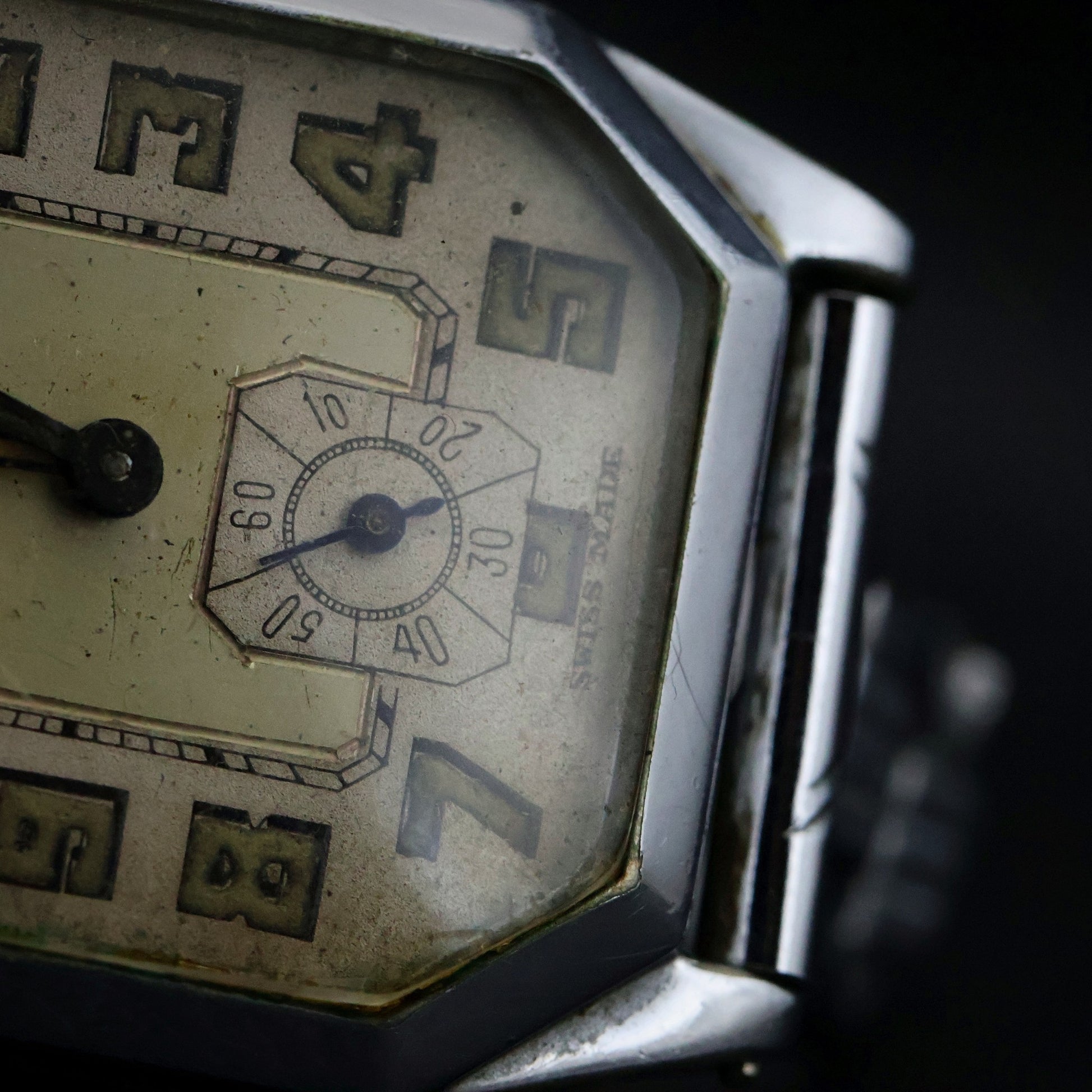 Windsor Art Deco Octagonal Dress Watch | Silver Tone | Sub-Seconds