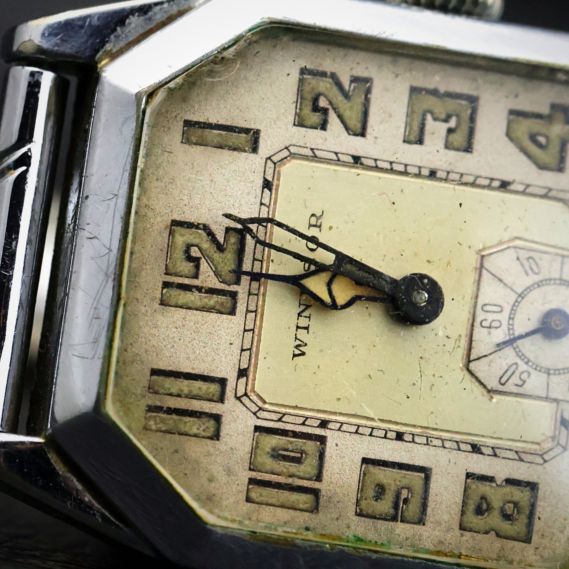Windsor Art Deco Octagonal Dress Watch | Silver Tone | Sub-Seconds