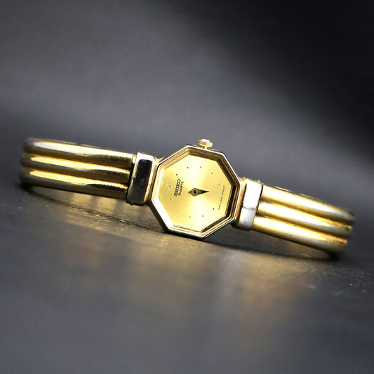 Seiko Ladies Quartz Octagonal | Two-Tone | Champagne Dial