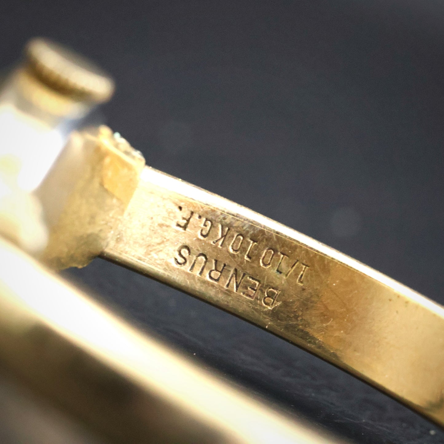Benrus Ladies Tonneau Cuff Watch | Gold Tone
