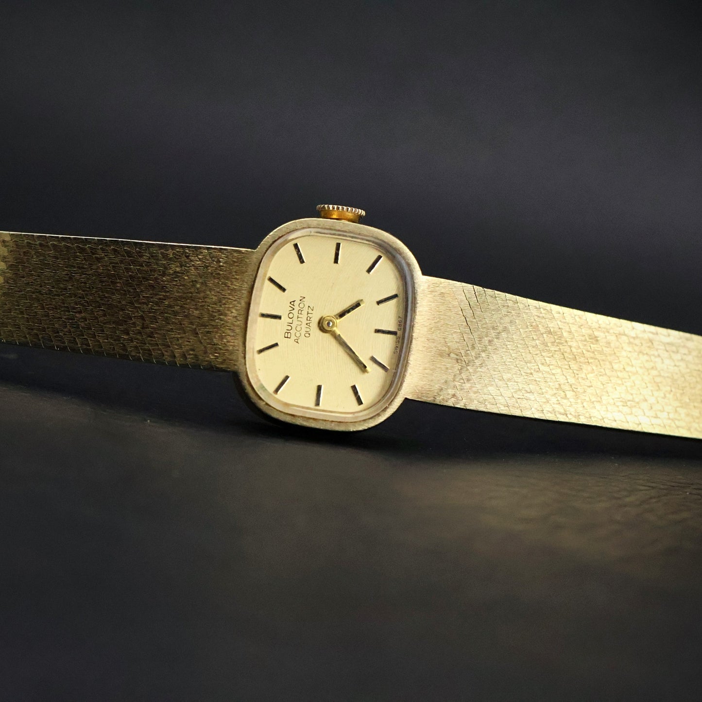 Bulova Accutron Quartz | Gold Cushion | Champagne Dial