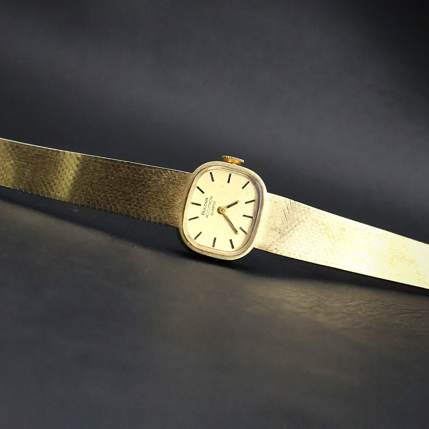 Bulova Accutron Quartz | Gold Cushion | Champagne Dial