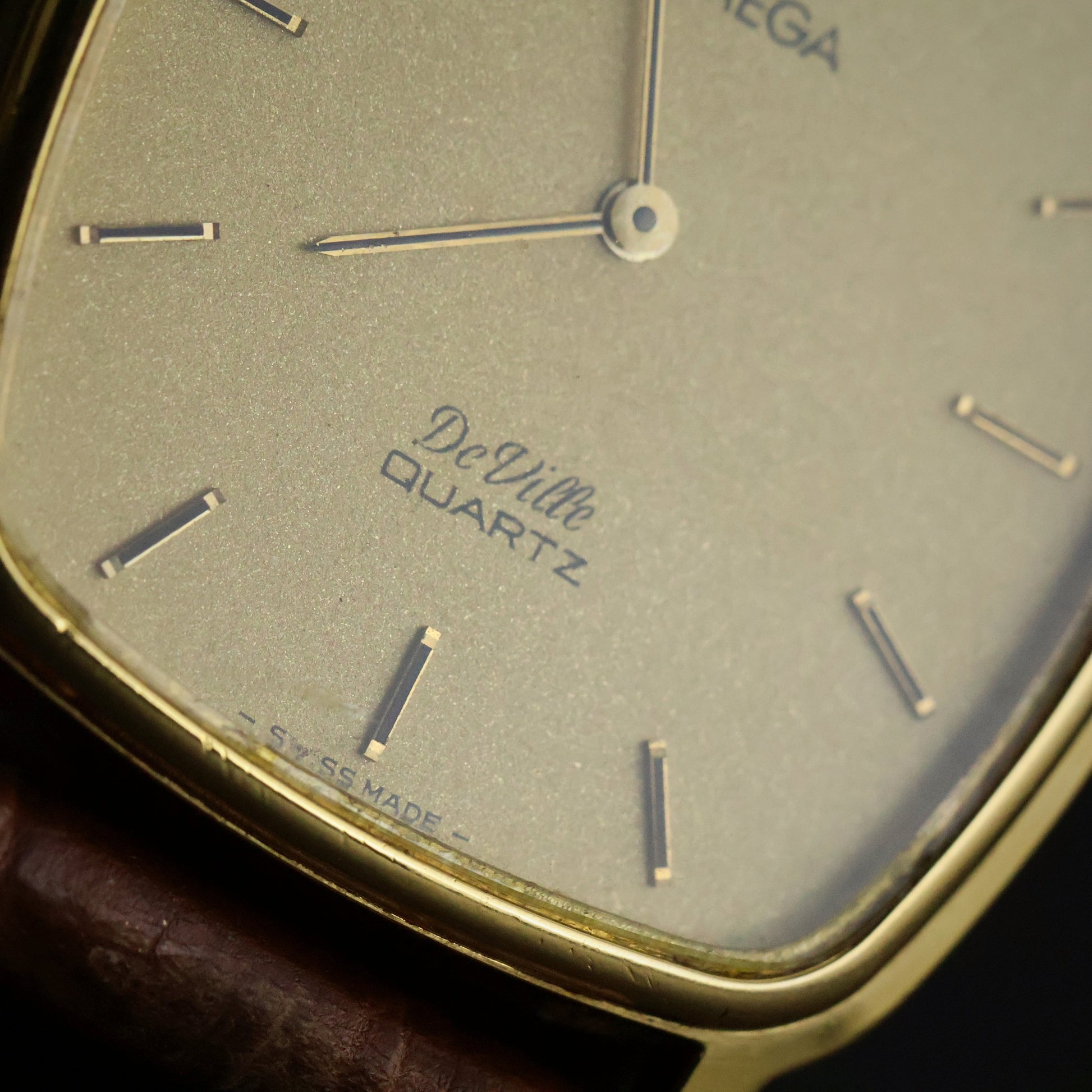 Omega De Ville Quartz | Gold Plated Tonneau | Gold Dial