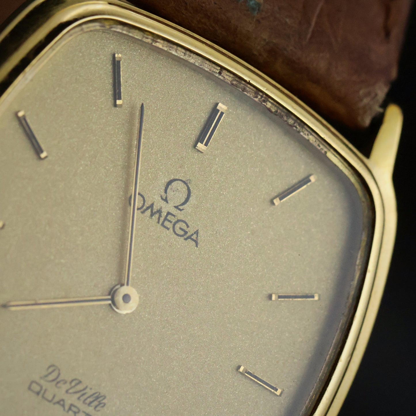 Omega De Ville Quartz | Gold Plated Tonneau | Gold Dial