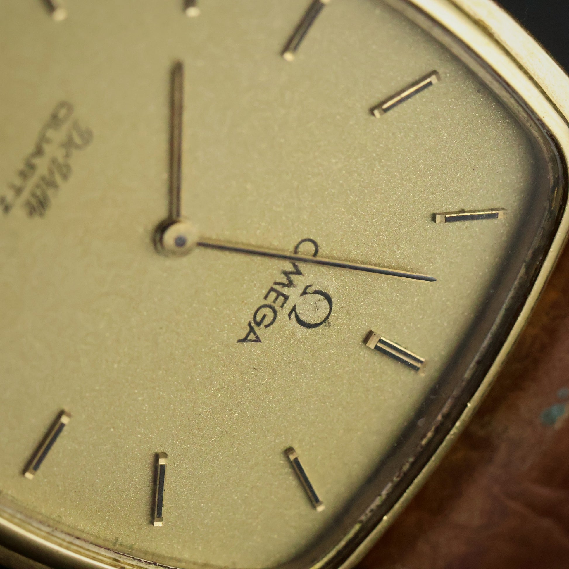 Omega De Ville Quartz | Gold Plated Tonneau | Gold Dial