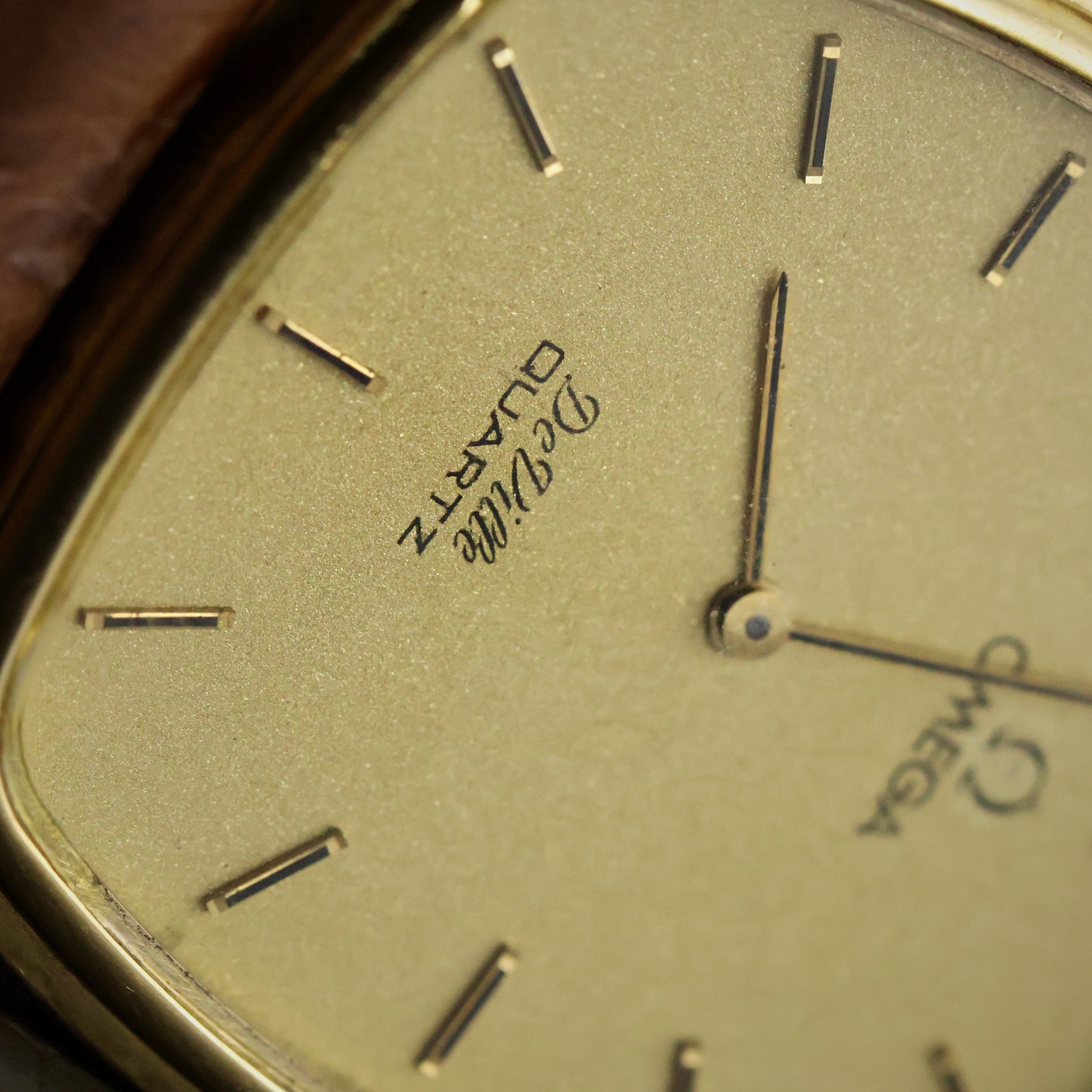 Omega De Ville Quartz | Gold Plated Tonneau | Gold Dial
