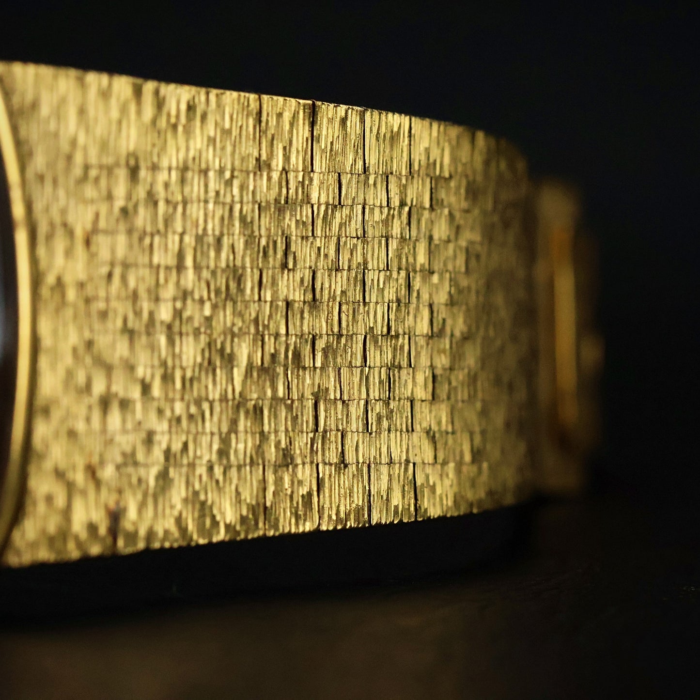 Enicar Gold Cushion Dress Watch | Integrated Mesh