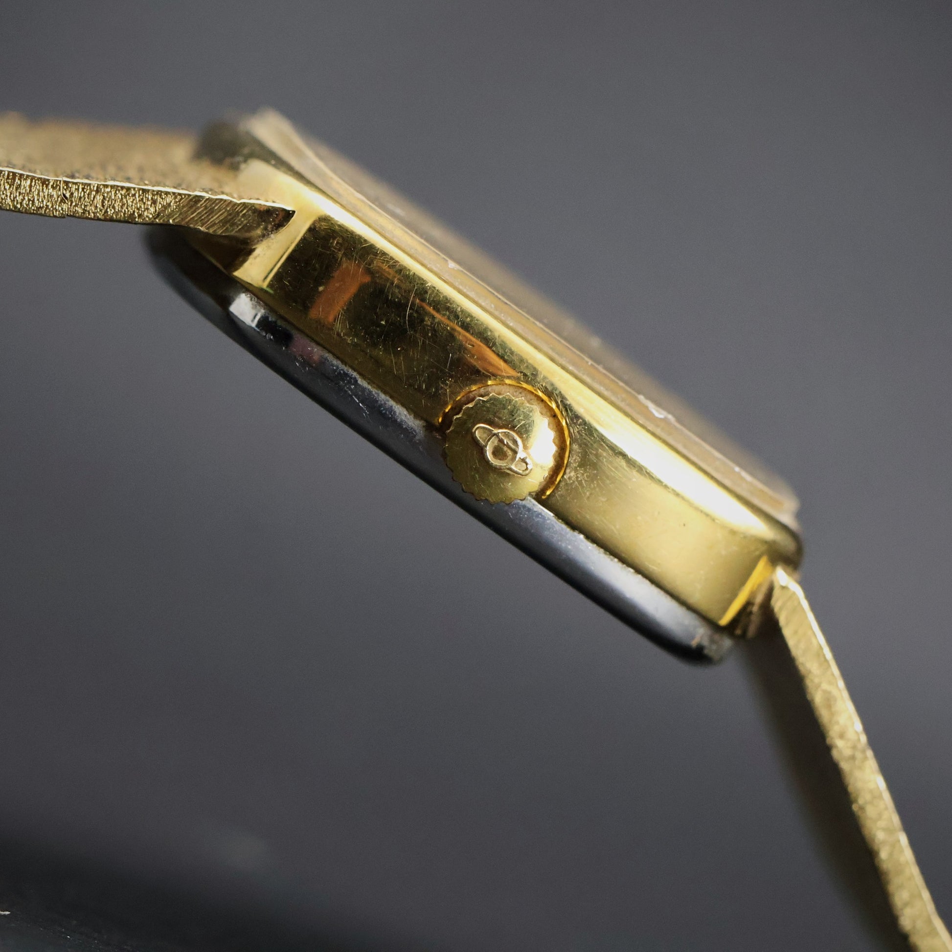 Enicar Gold Cushion Dress Watch | Integrated Mesh