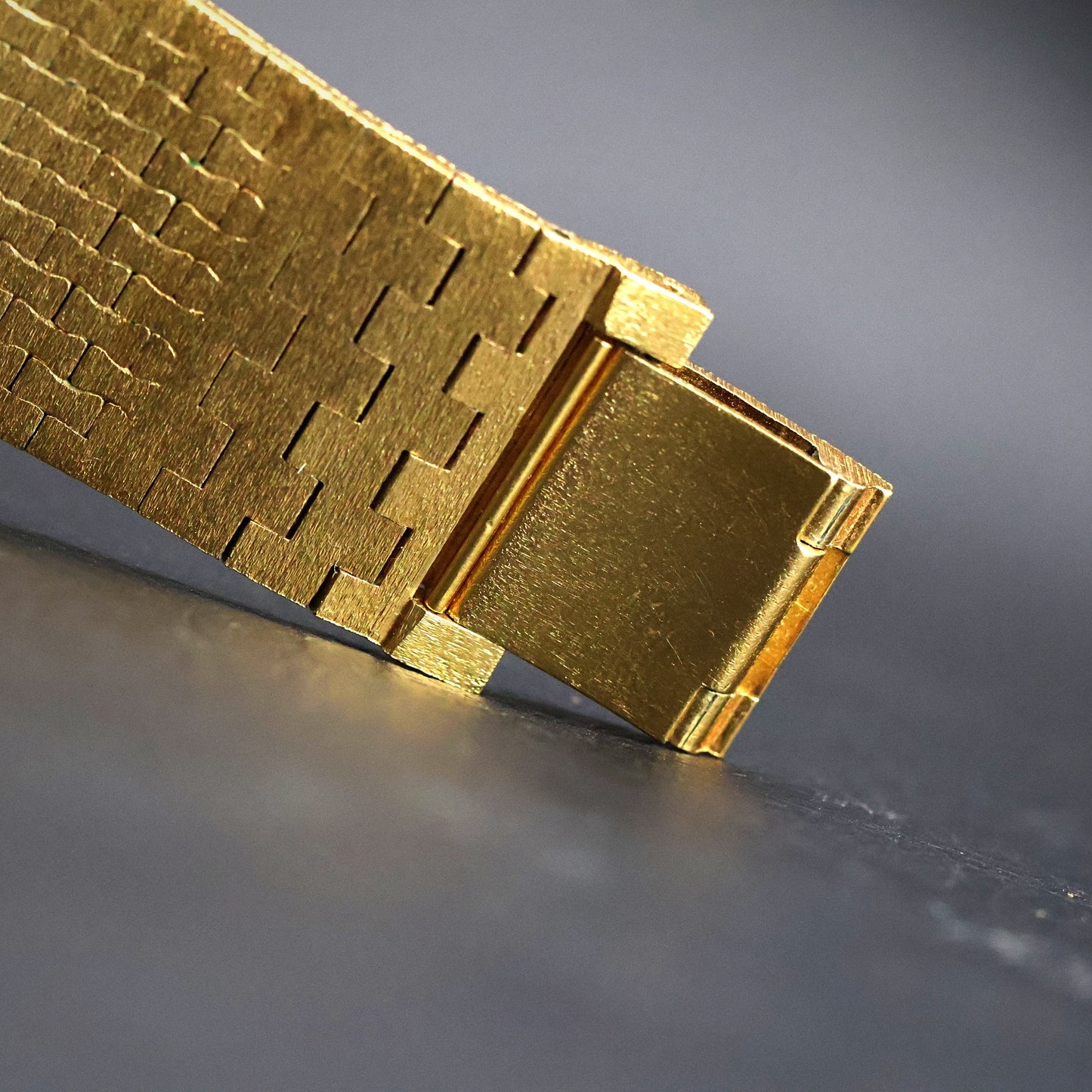 Enicar Gold Cushion Dress Watch | Integrated Mesh