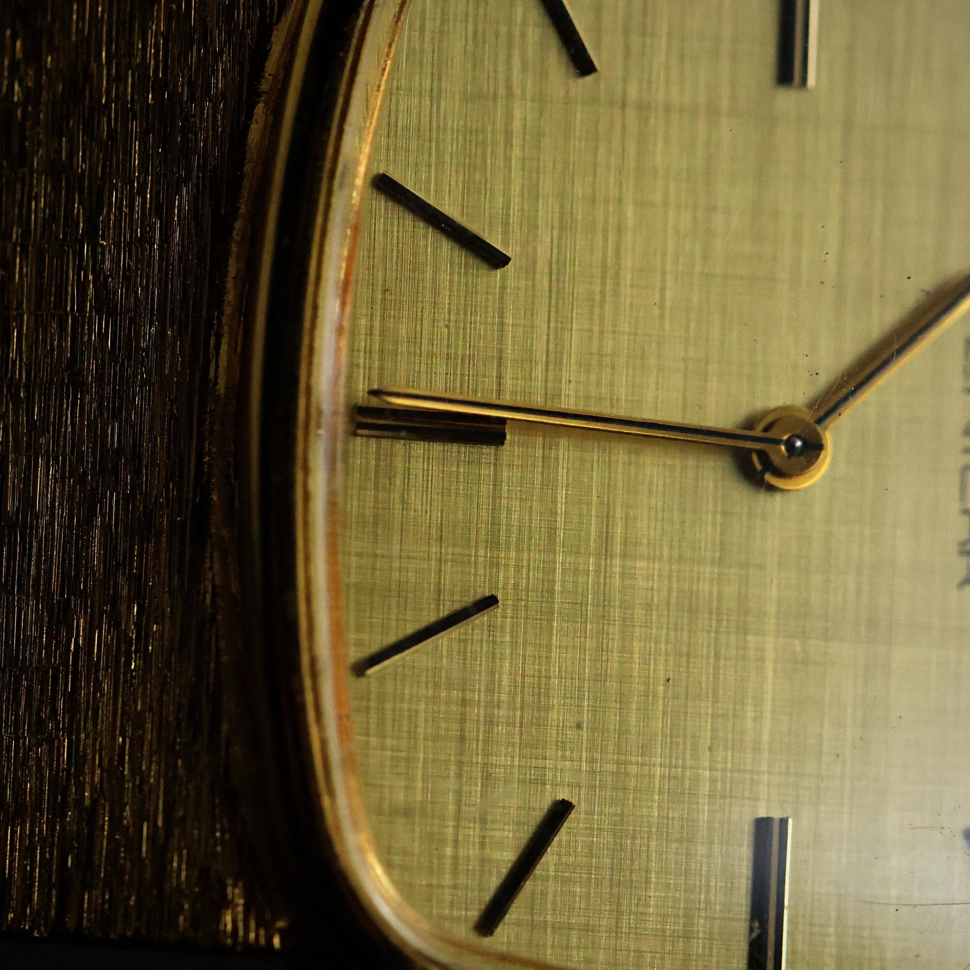 Enicar Gold Cushion Dress Watch | Integrated Mesh