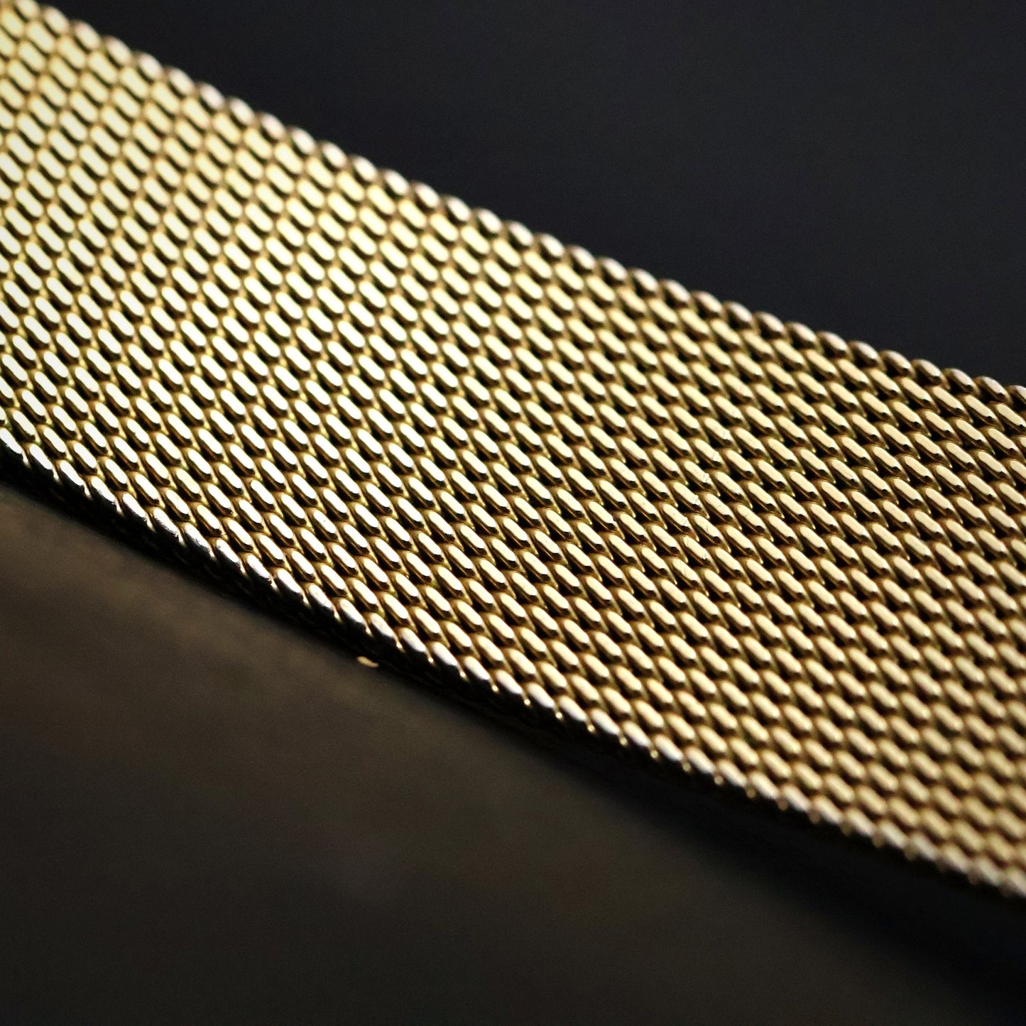 Omega De Ville | Gold Plated Square | Integrated Gold Mesh