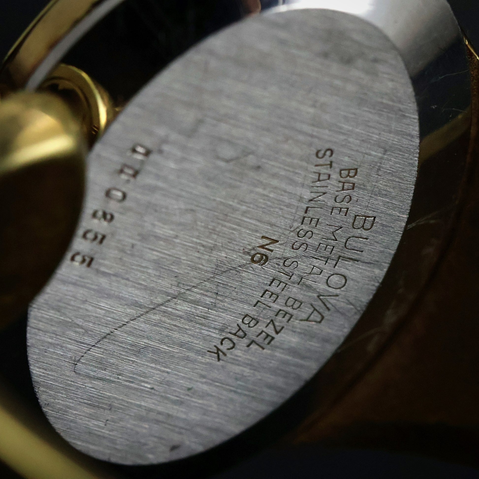 Bulova Accutron | Gold Cuff Bangle | Tigers Eye Style Dial
