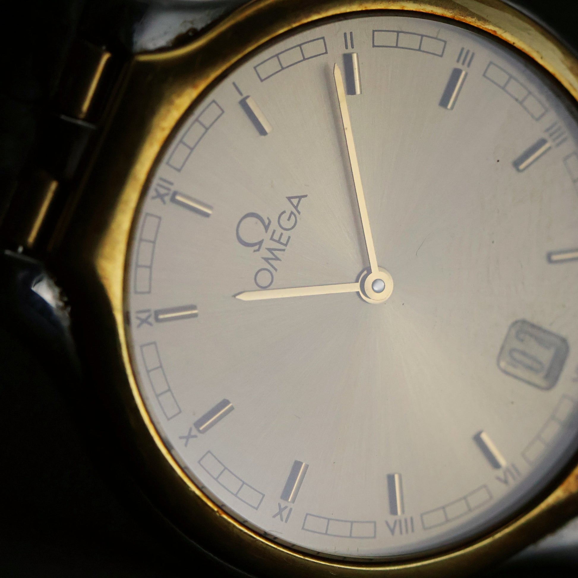 Omega De Ville Quartz | Two-Tone Steel/Gold | Champagne Roman Dial | Date