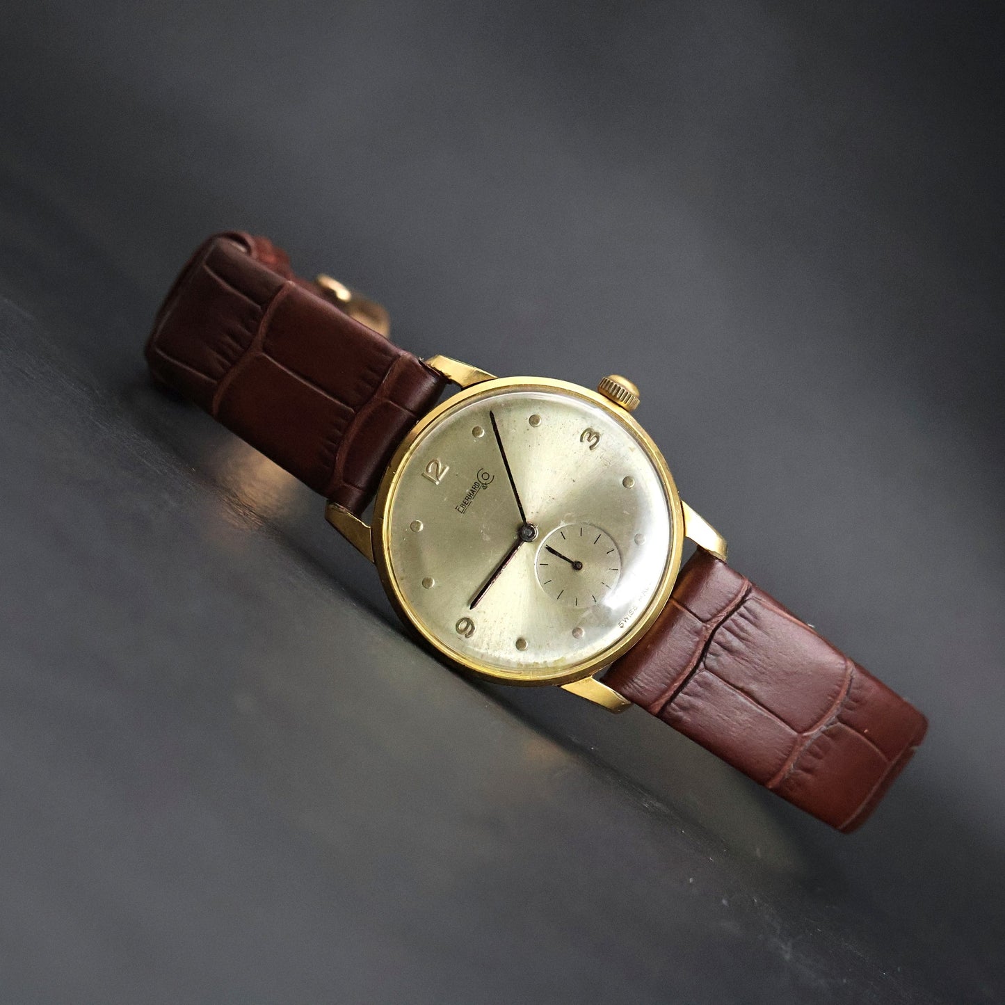 Eberhard & Co. Vintage Oversize Dress Watch | Gold Plated | Sub-Seconds | 1950s
