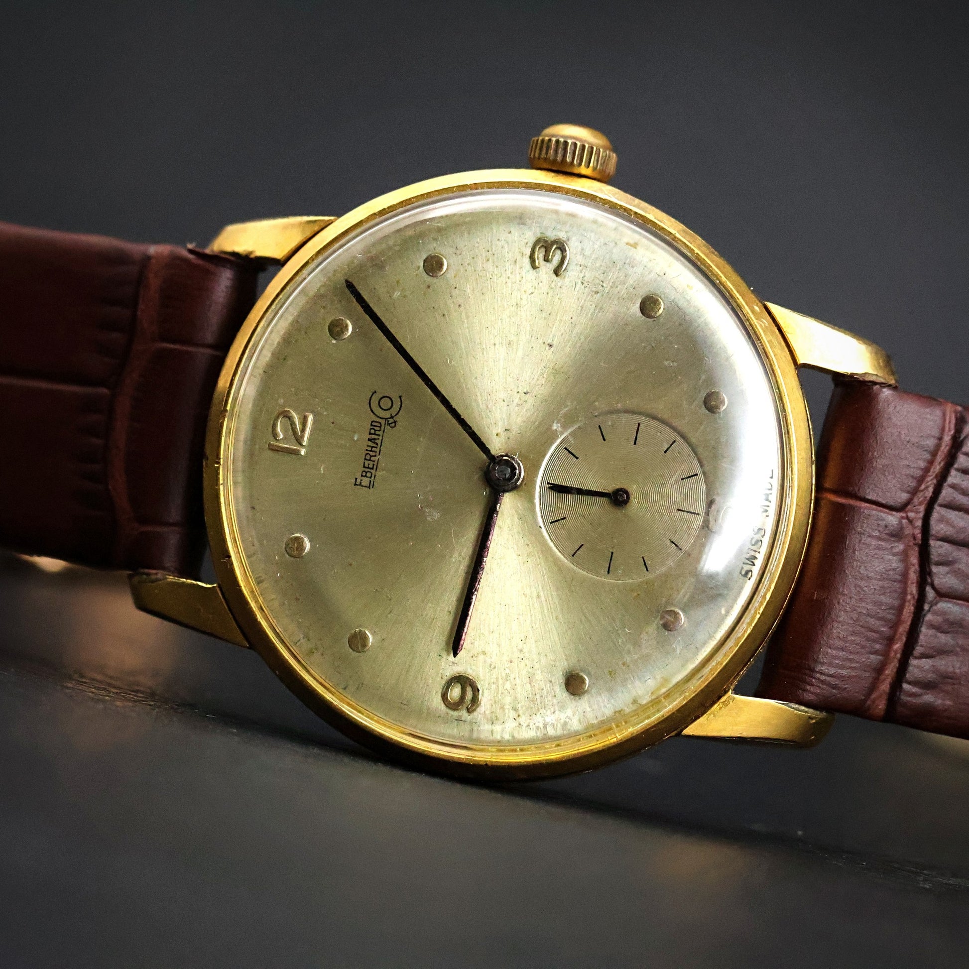 Eberhard & Co. Vintage Oversize Dress Watch | Gold Plated | Sub-Seconds | 1950s