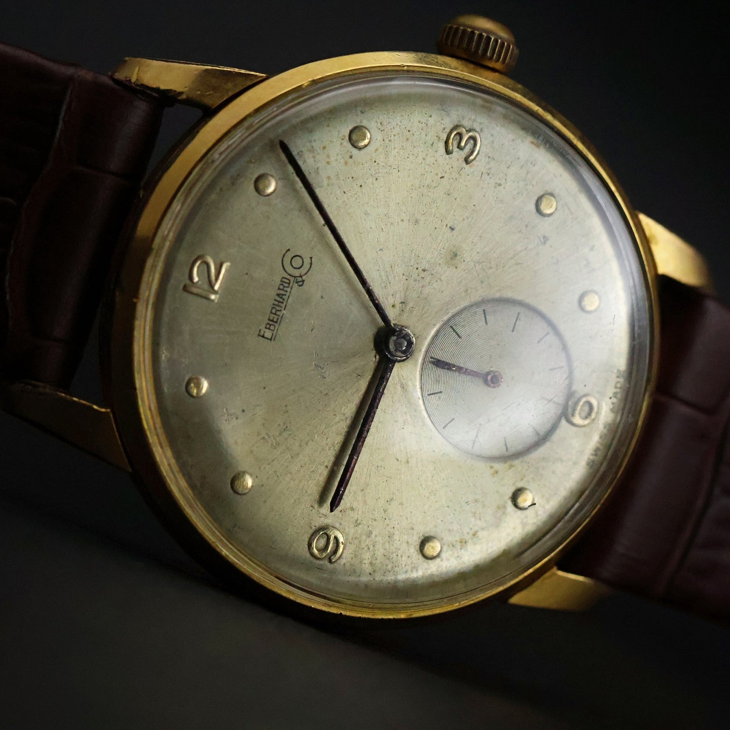 Eberhard & Co. Vintage Oversize Dress Watch | Gold Plated | Sub-Seconds | 1950s