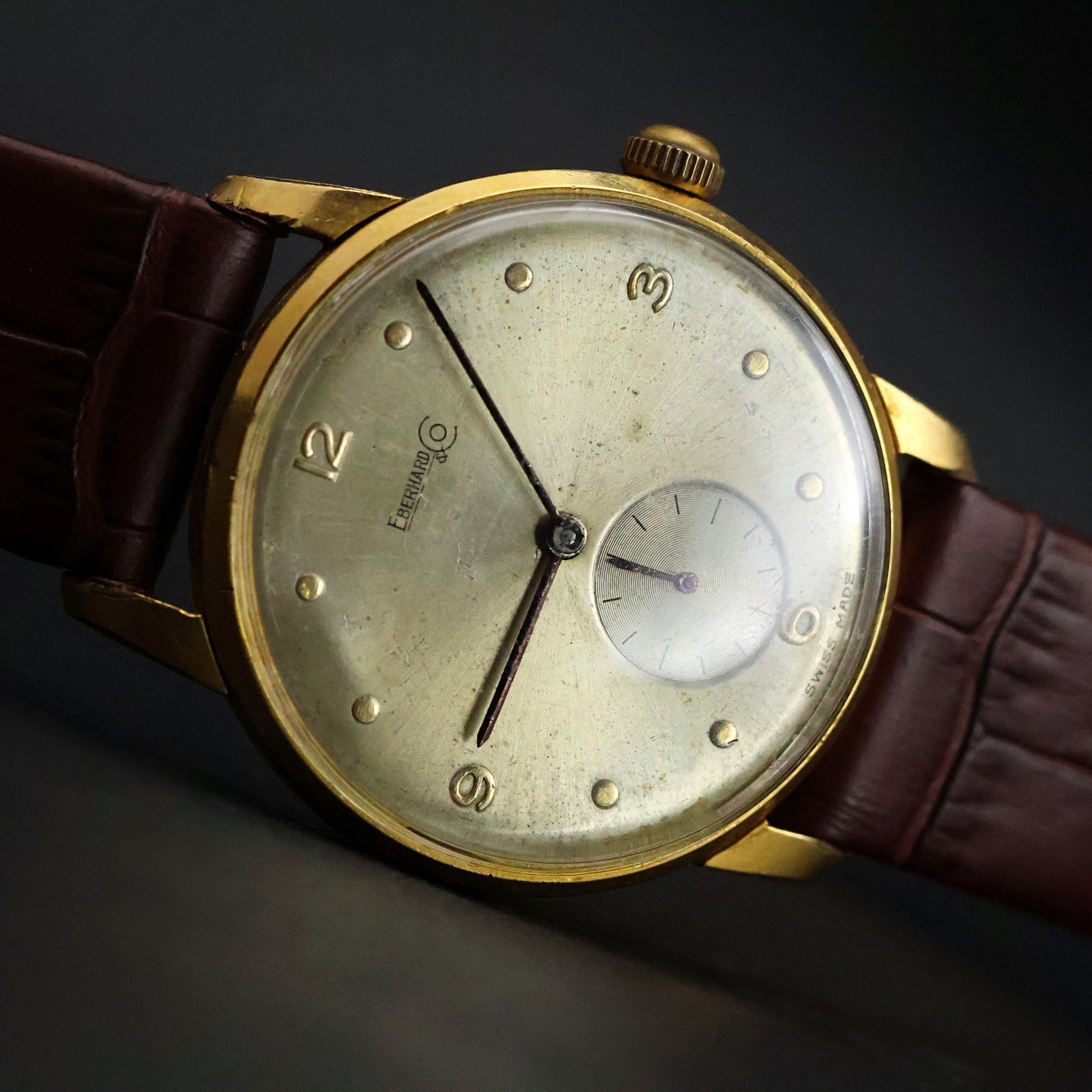 Eberhard & Co. Vintage Oversize Dress Watch | Gold Plated | Sub-Seconds | 1950s