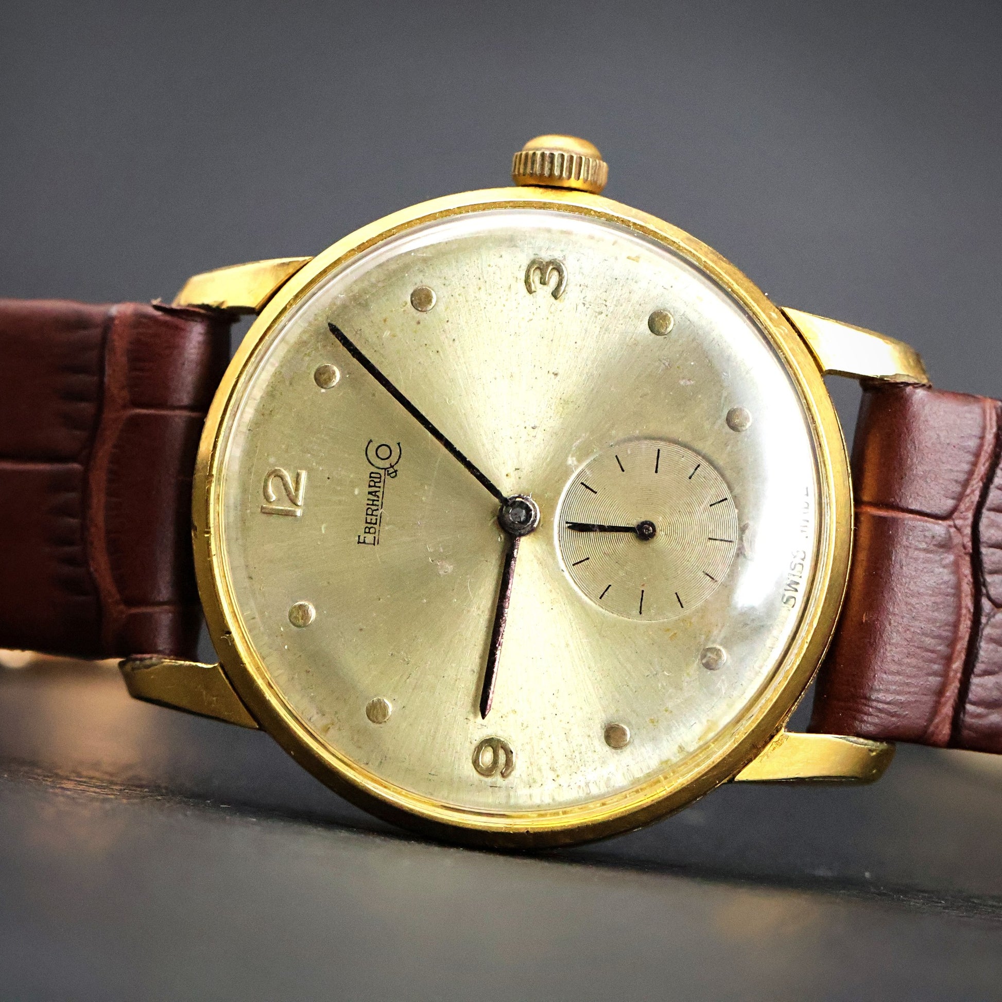 Eberhard & Co. Vintage Oversize Dress Watch | Gold Plated | Sub-Seconds | 1950s