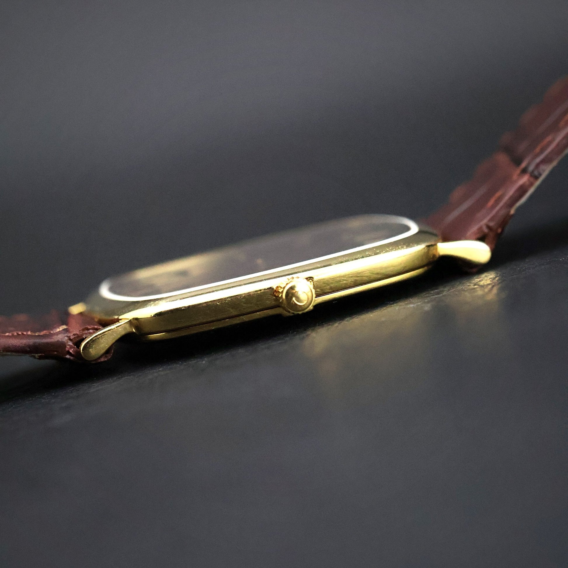 Omega De Ville | Gold Plated Cushion | Rare Burgundy Fume Dial | Quartz