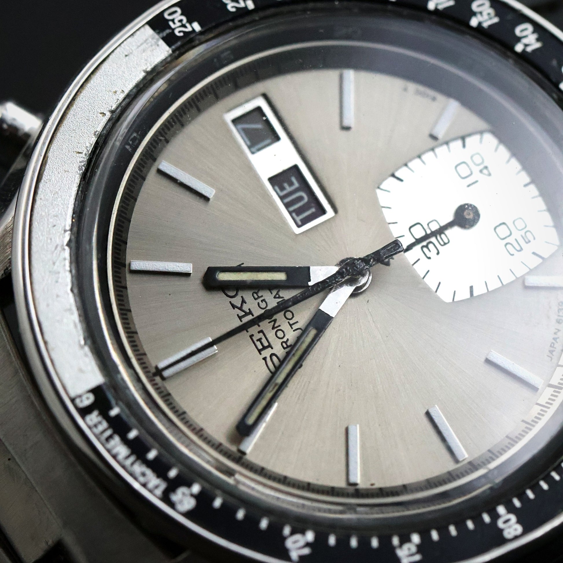 Seiko 6139 Chronograph Automatic | Silver Dial | Tachymeter Bezel | Day-Date | 1970s