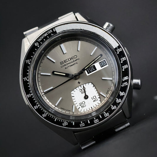 Seiko 6139 Chronograph Automatic | Silver Dial | Tachymeter Bezel | Day-Date | 1970s