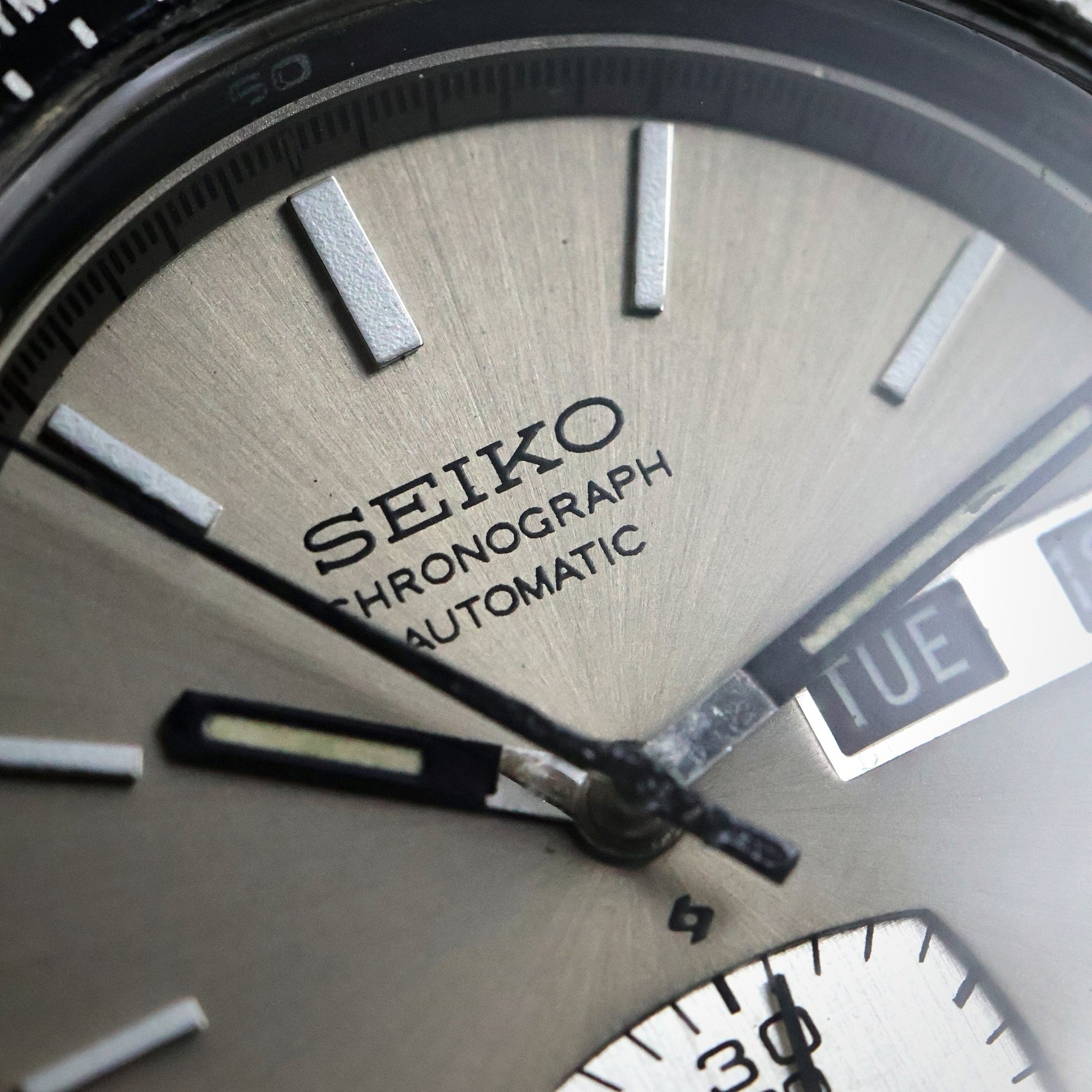 Seiko 6139 Chronograph Automatic | Silver Dial | Tachymeter Bezel | Day-Date | 1970s