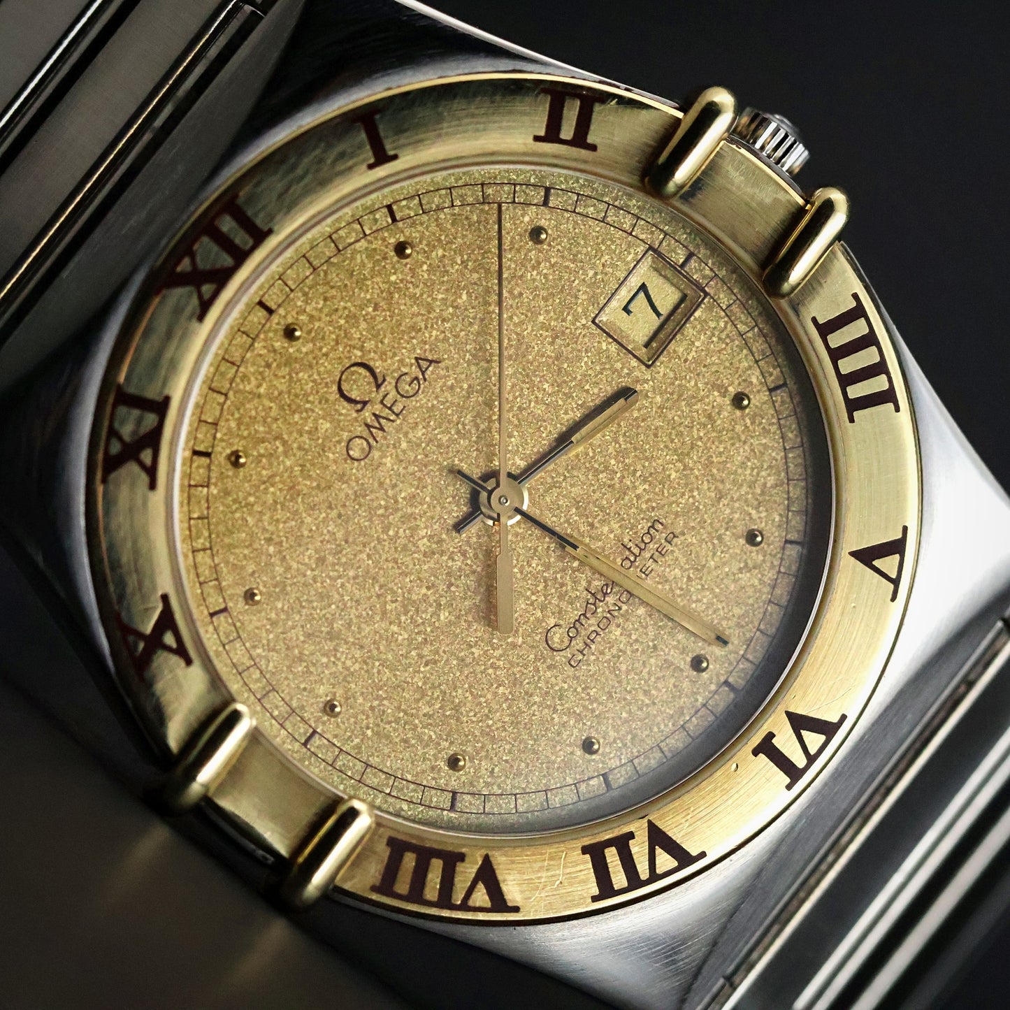Omega Constellation Manhattan | Two-Tone Steel/Gold | Champagne Textured Dial | Chronometer
