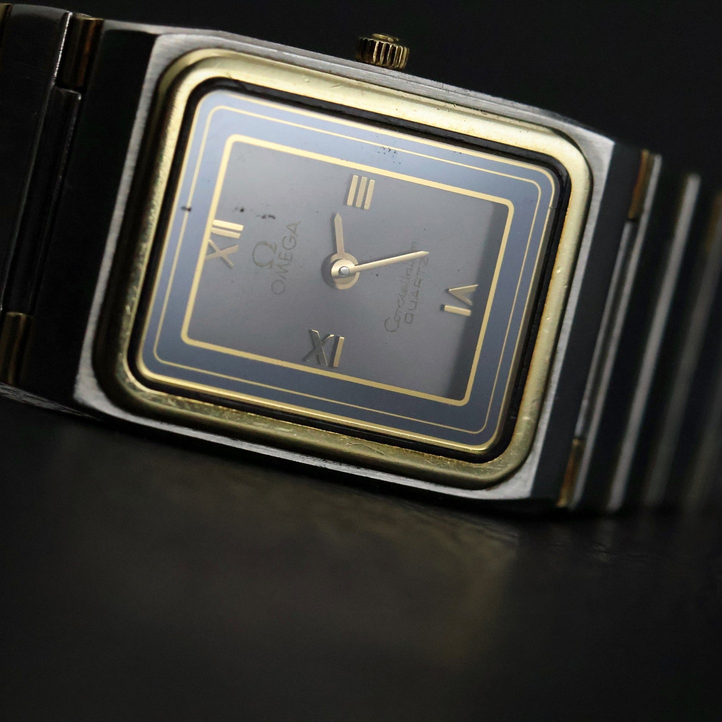 Omega Constellation Quartz Ladies | Two-Tone Steel and Gold | Grey Roman Dial | Ref 6049/010