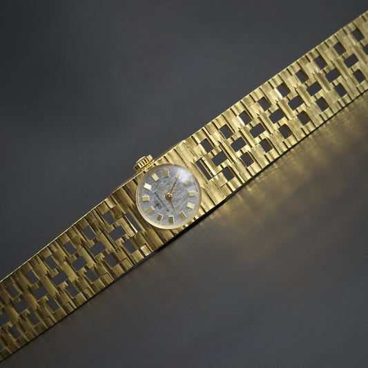 Bucherer Ladies Vintage Cocktail Watch | Gold Plated | Silver Linen Dial